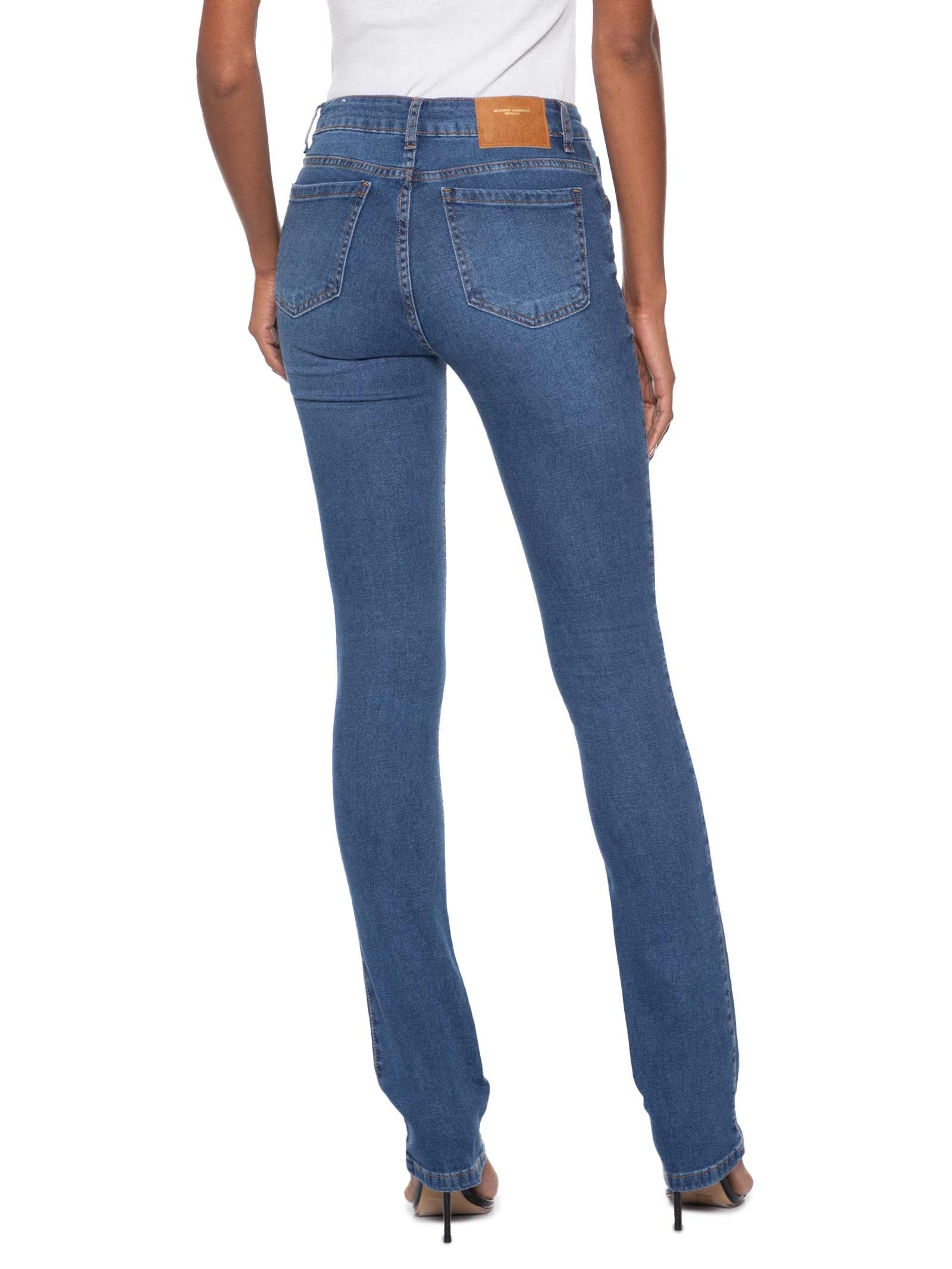 Calça Feminina Jeans Hera Boot Cut High Azul Lança Perfume