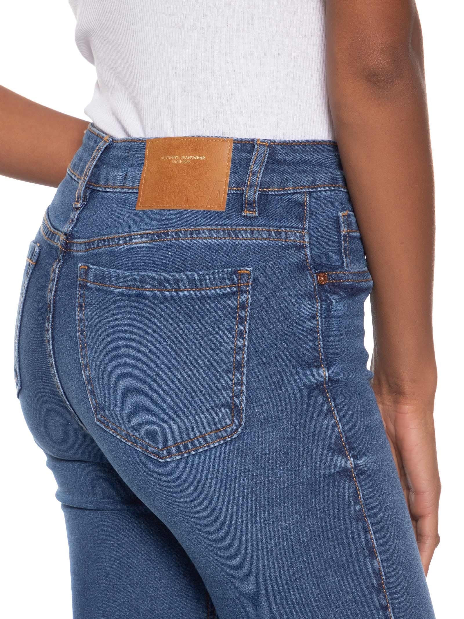 Calça Feminina Jeans Hera Boot Cut High Azul Lança Perfume