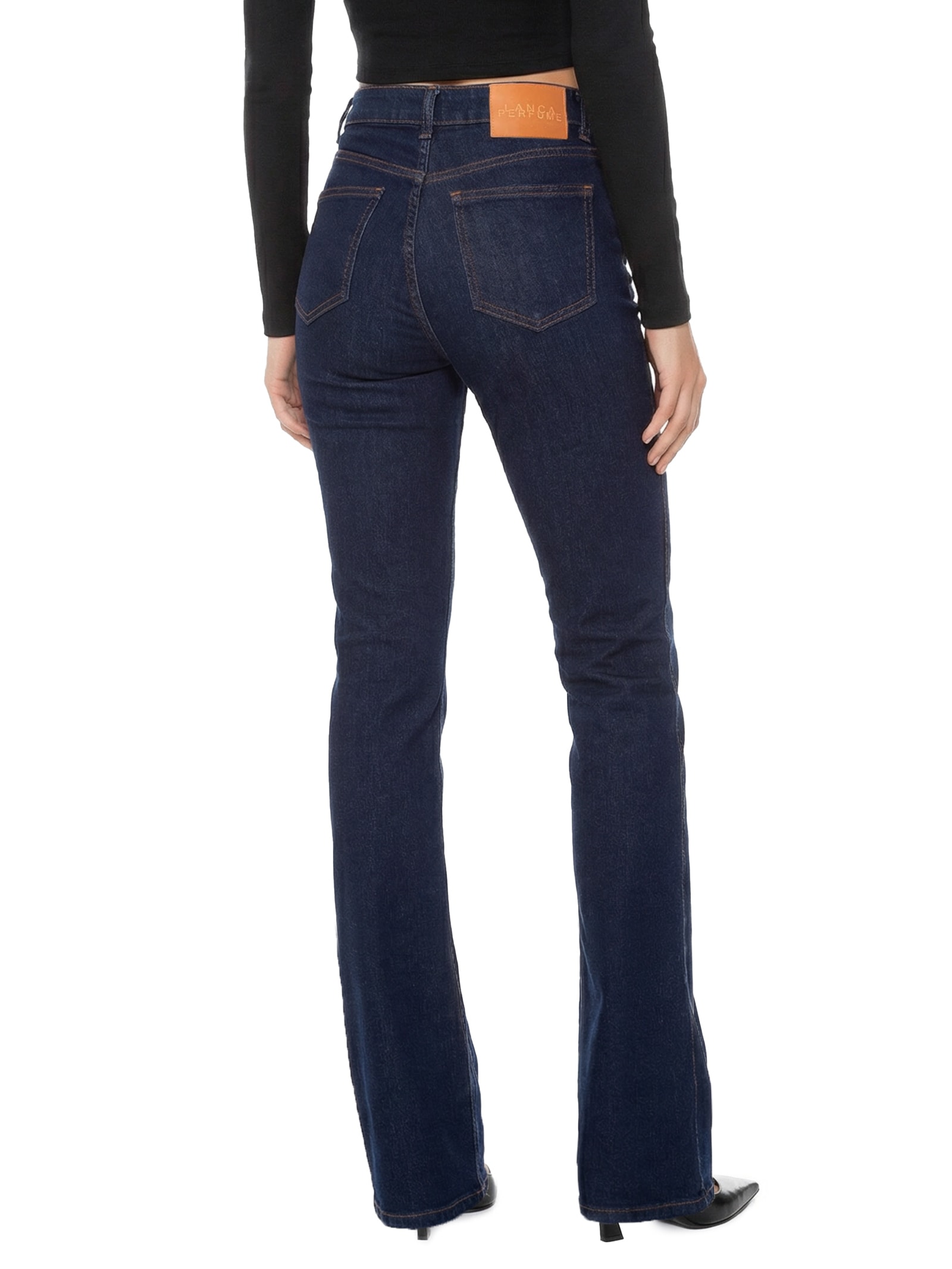 Calça Feminina Jeans Hera Boot Cut High Azul Lança Perfume