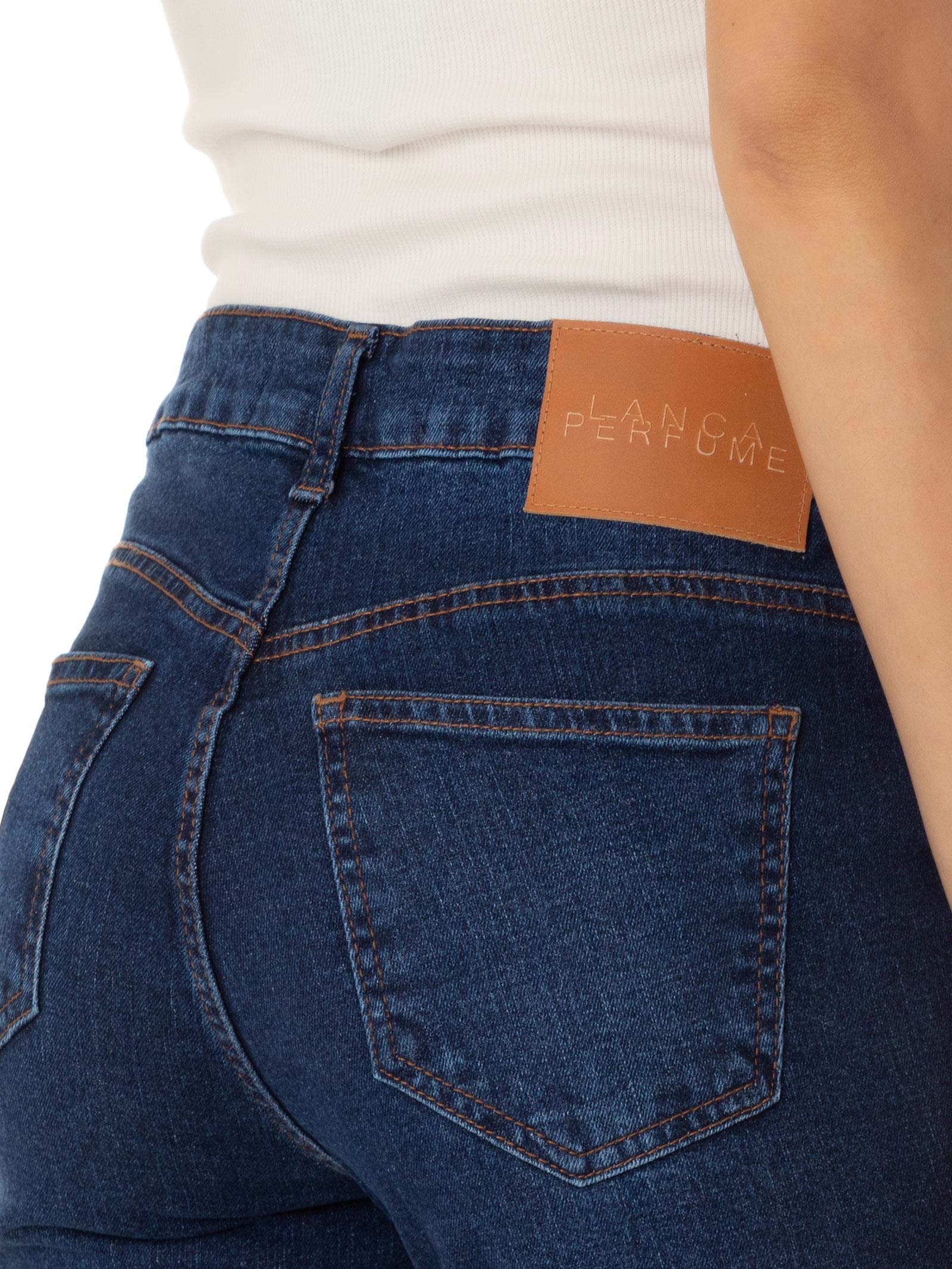 Calça Feminina Jeans Hera Boot Cut High Azul Lança Perfume