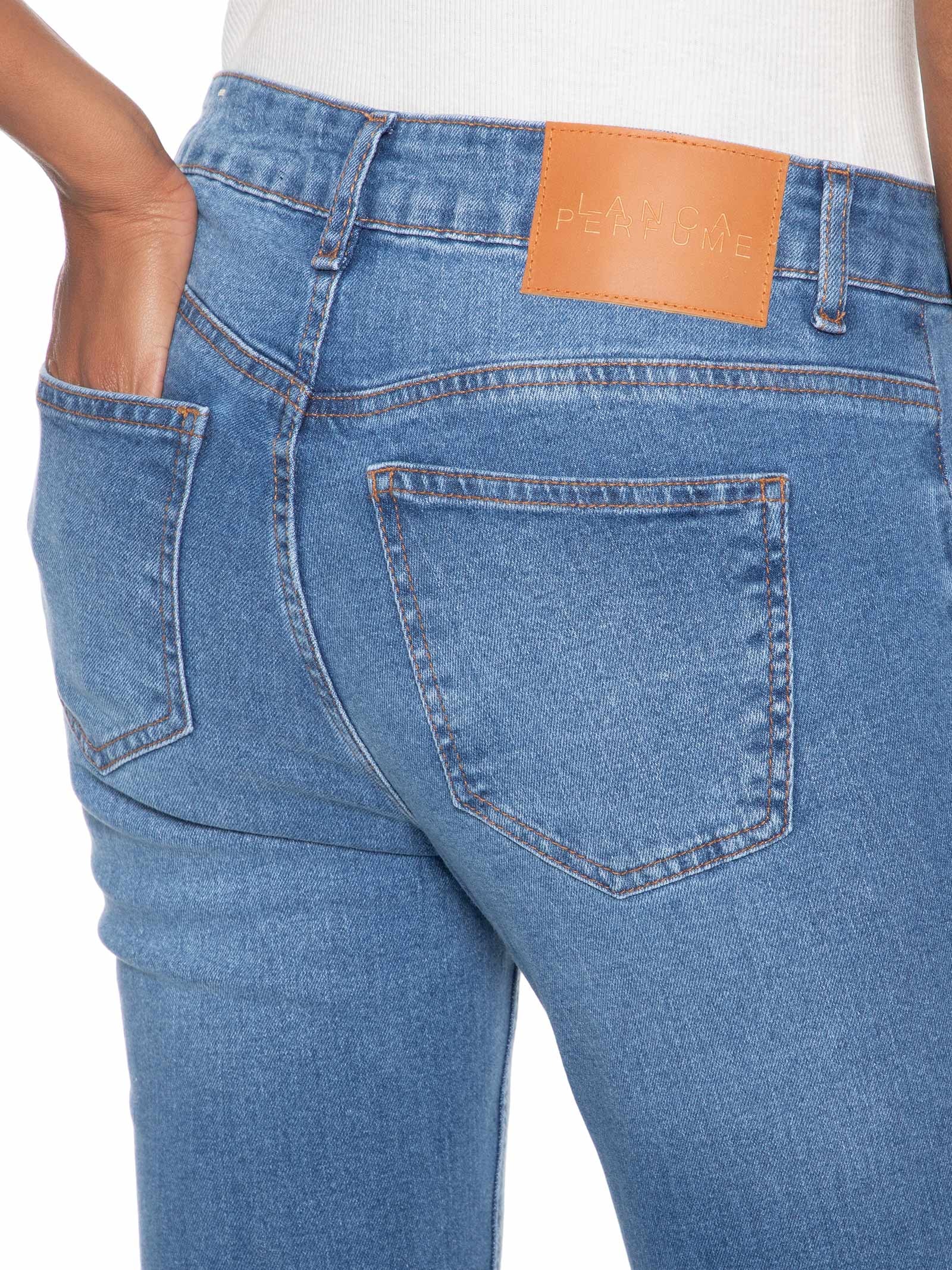 Calça Feminina Jeans Hera Boot Cut High Azul Lança Perfume