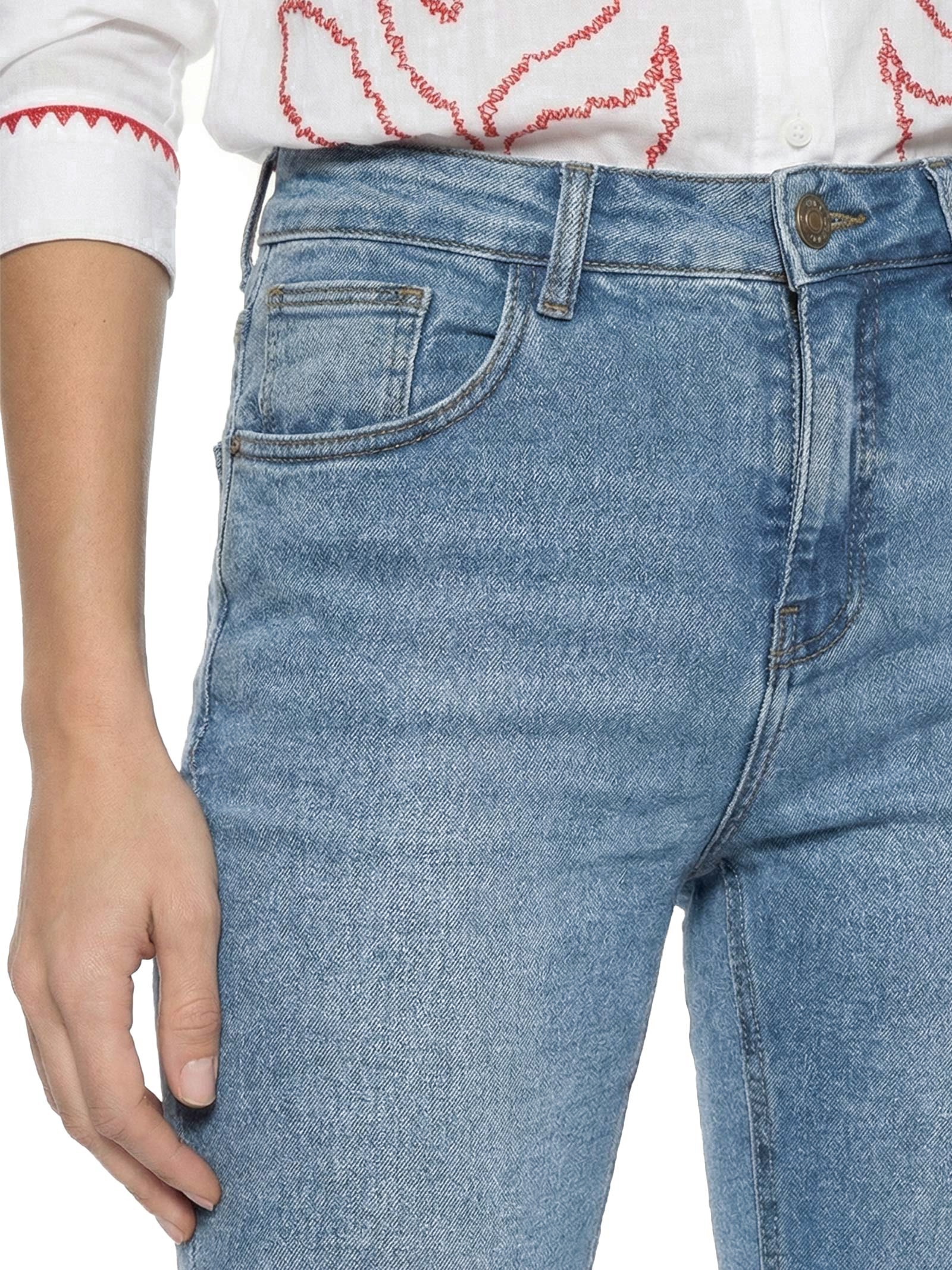 Calça Feminina Jeans I Flare Azul Cantão