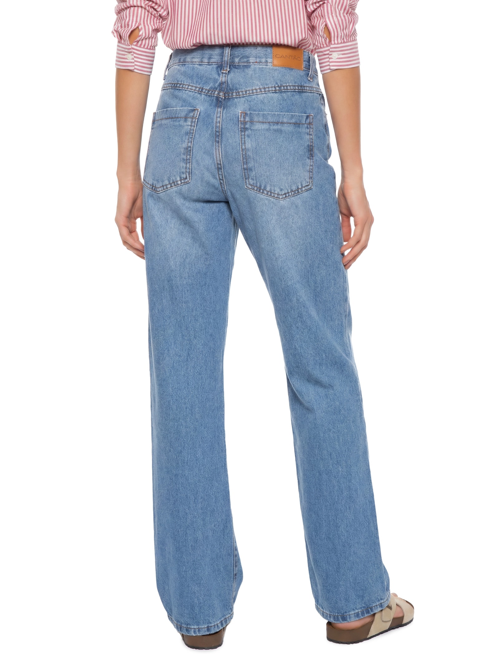 Calça Feminina Jeans I Reta Epifania Azul Cantão
