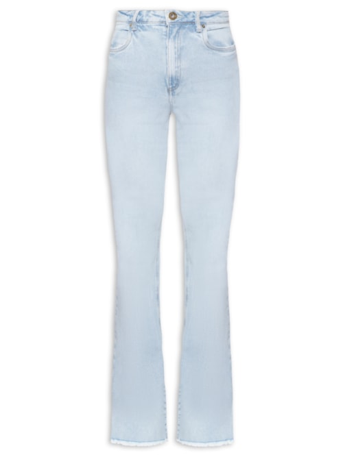 Calça Feminina Jeans Iris Barra Desfiada - Azul