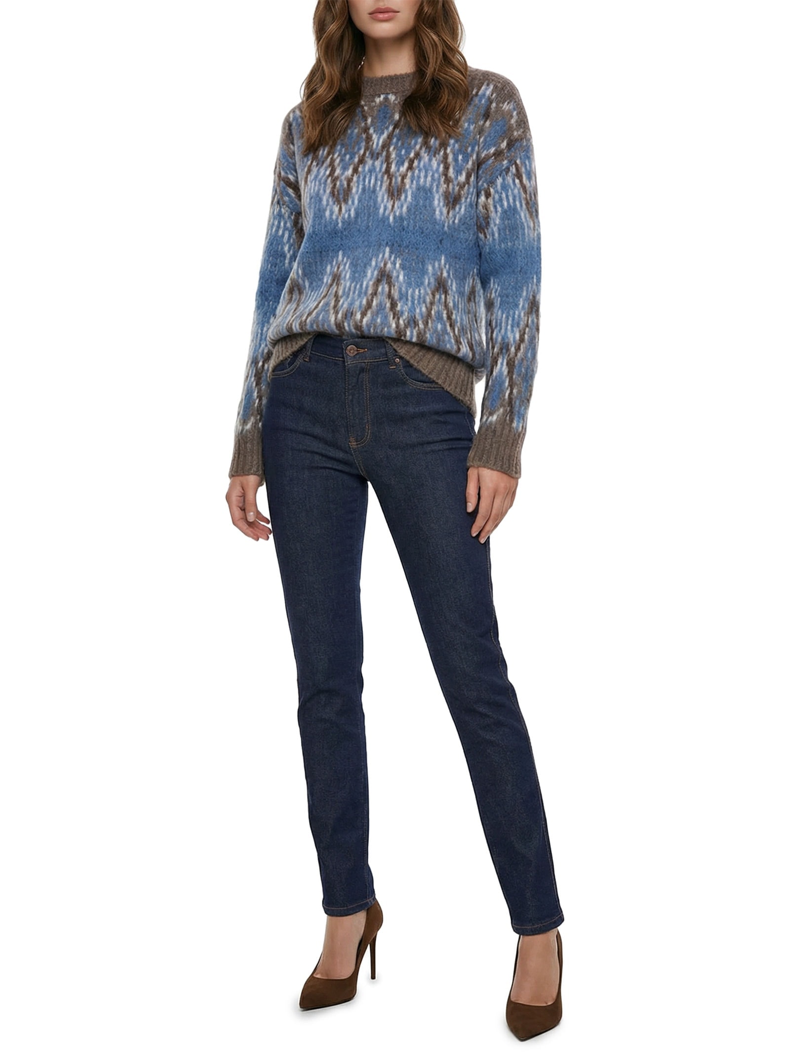 Calça Feminina Jeans Jeagging Cintuta Alta Azul My Favorite