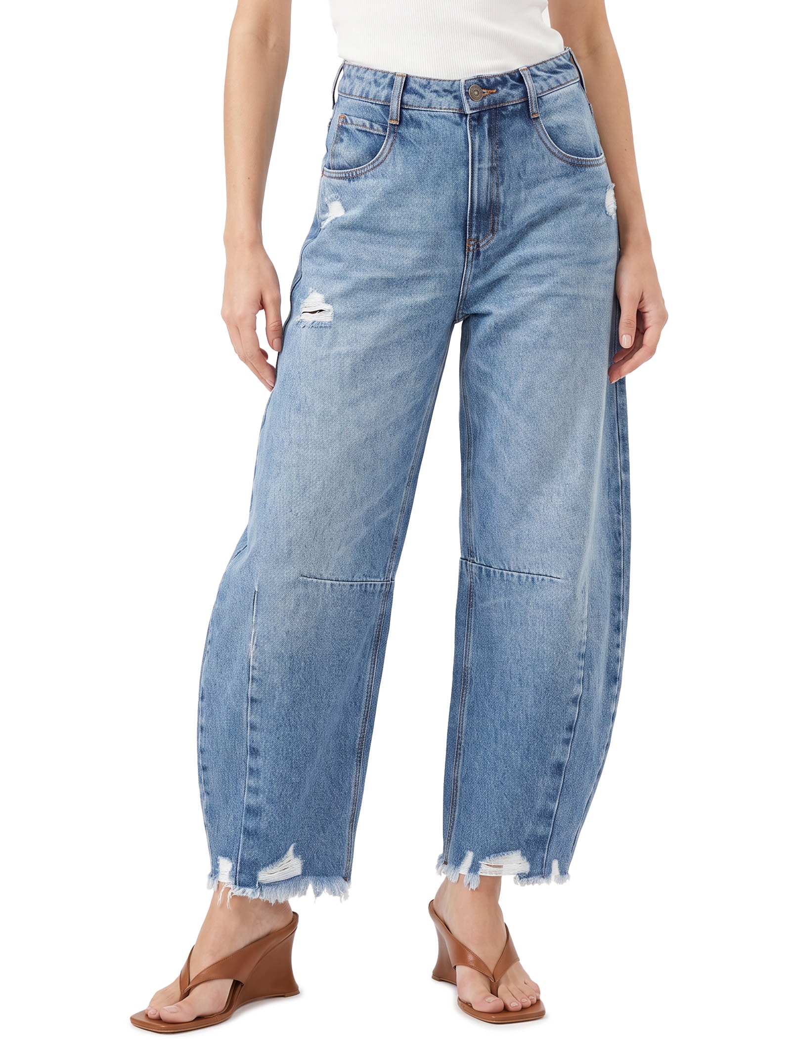 Calça Feminina Jeans Joana Barril – Azul Colcci