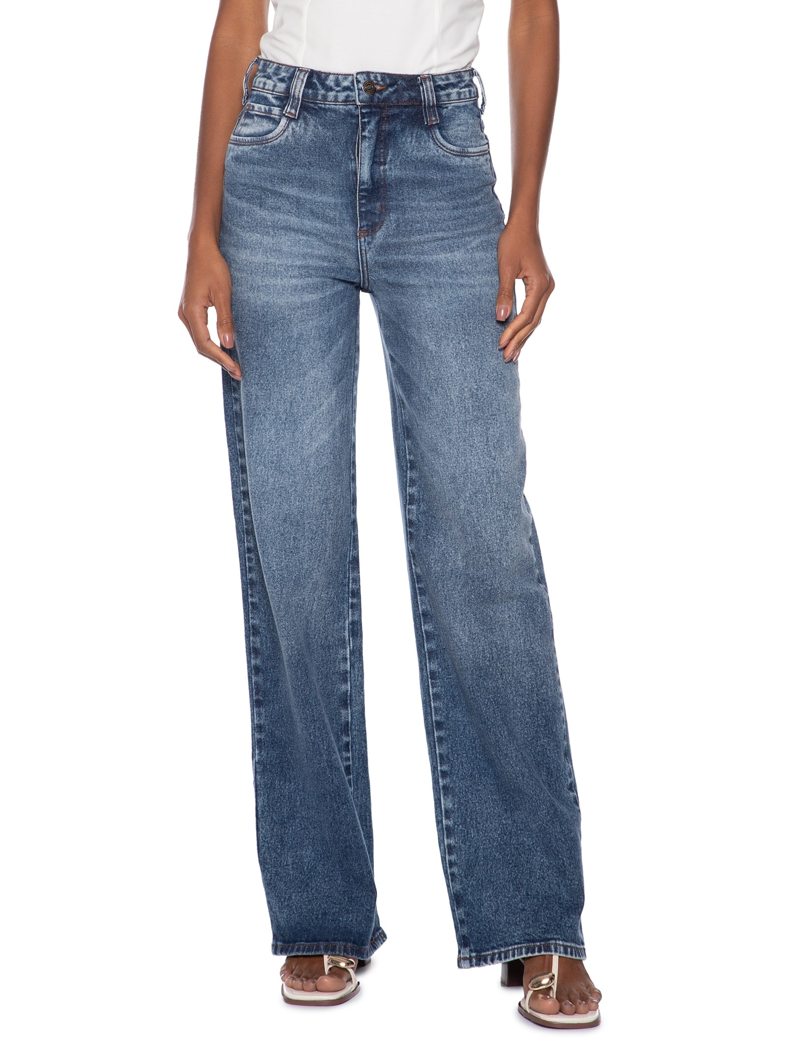 Calça Feminina Jeans Jueliette Stretch Azul Colcci