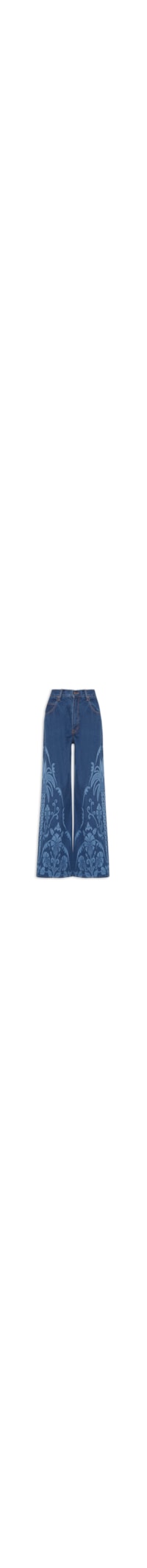 Calça Feminina Jeans Laser Abacaxi Deco - Azul