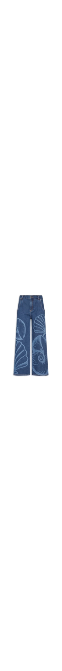 Calça Feminina Jeans Laser Maxi Concha - Azul