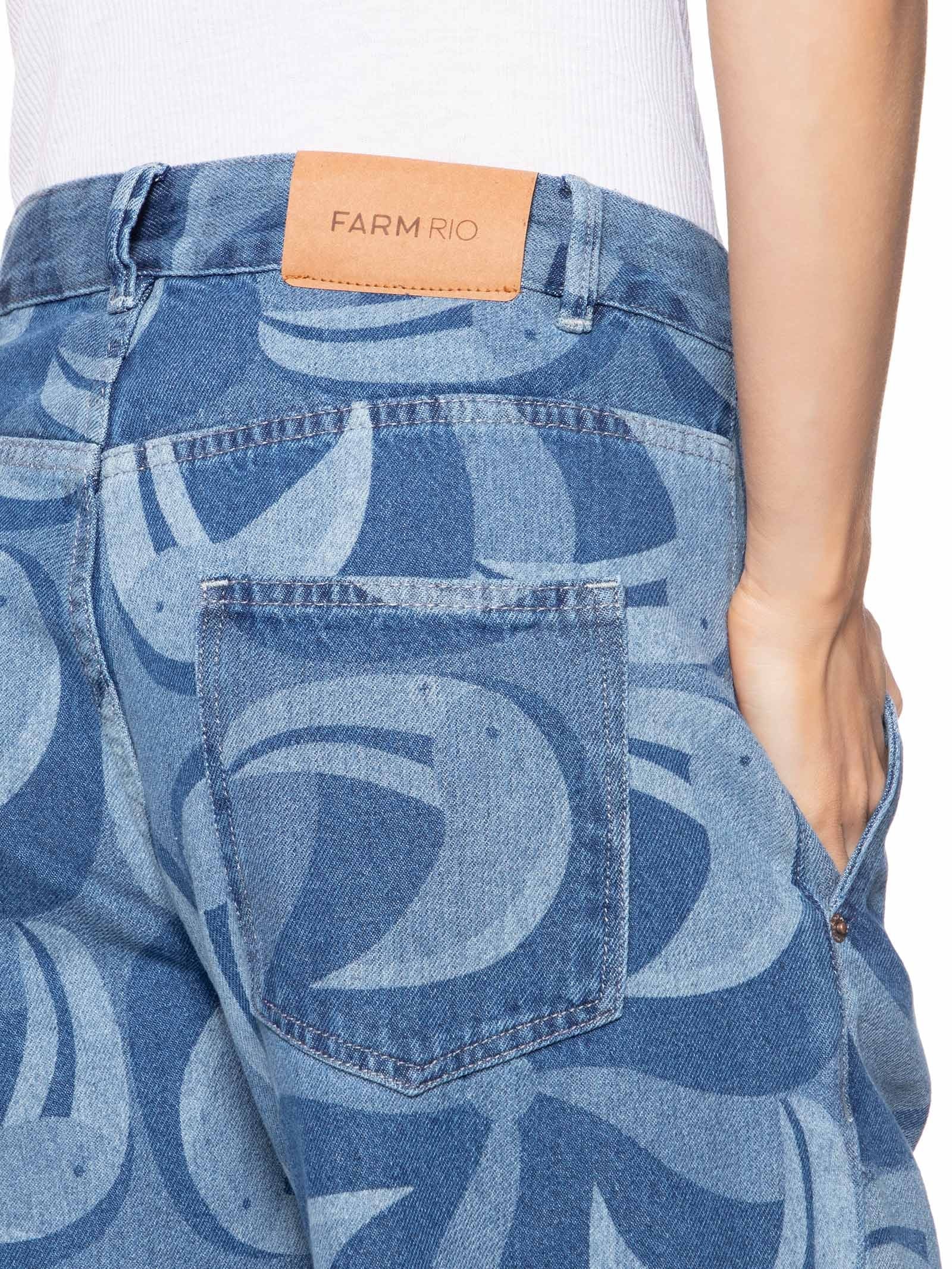 Calça Feminina Jeans Laser Tuca Tropical Azul Farm