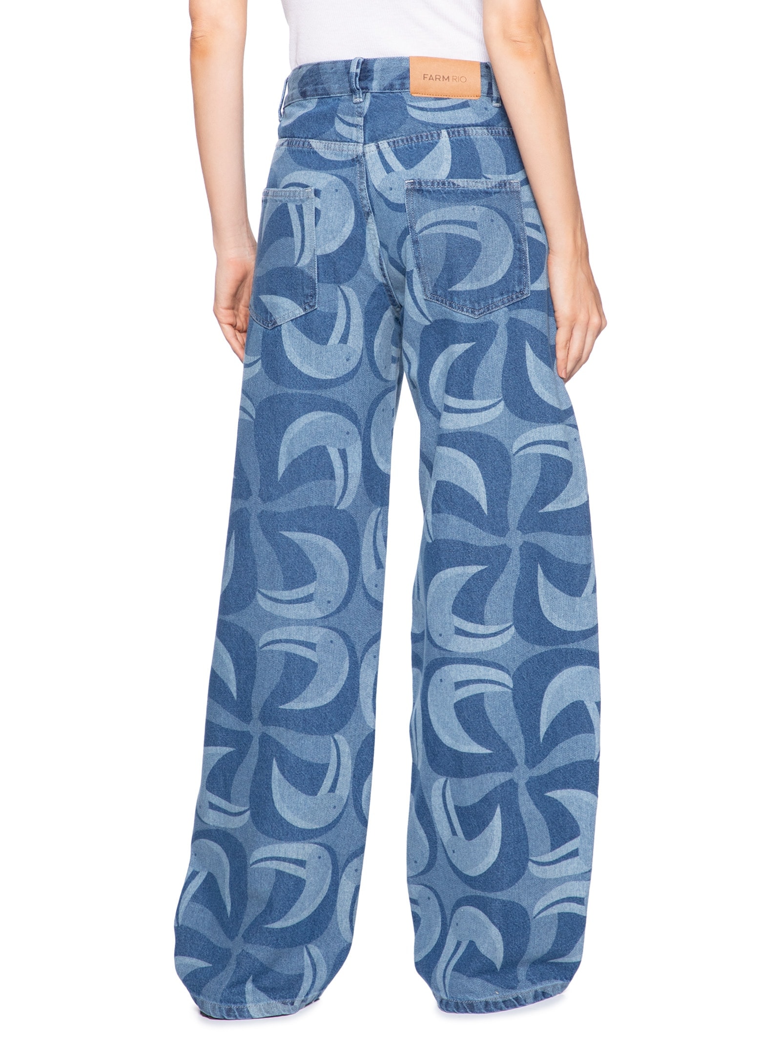 Calça Feminina Jeans Laser Tuca Tropical Azul Farm