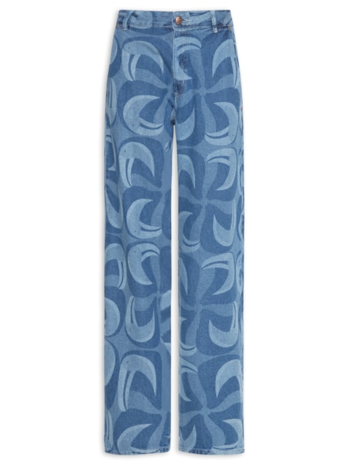 Calça Feminina Jeans Laser Tuca Tropical – Azul