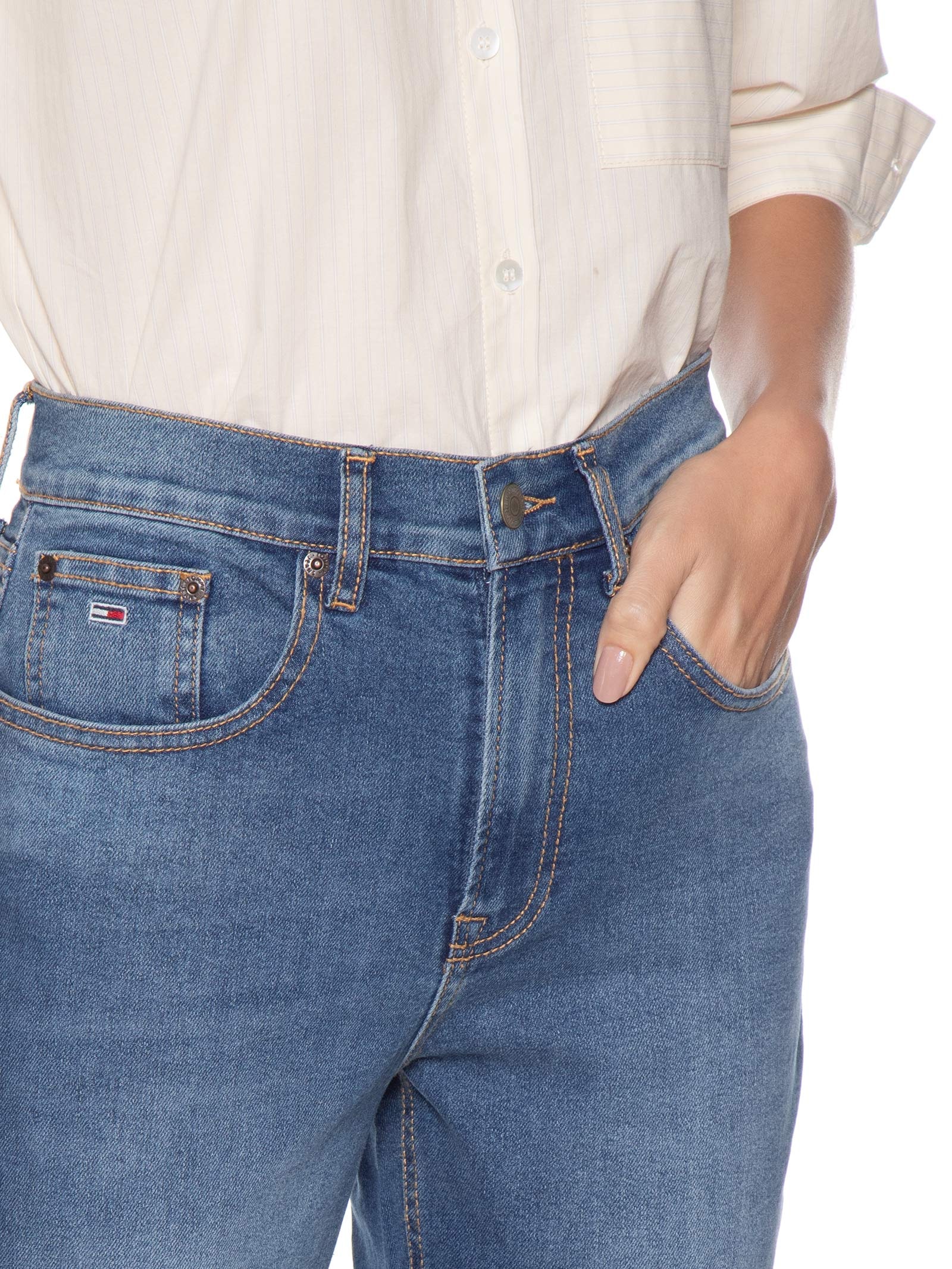 Calça Feminina Jeans Layla Slim Azul Tommy Jeans