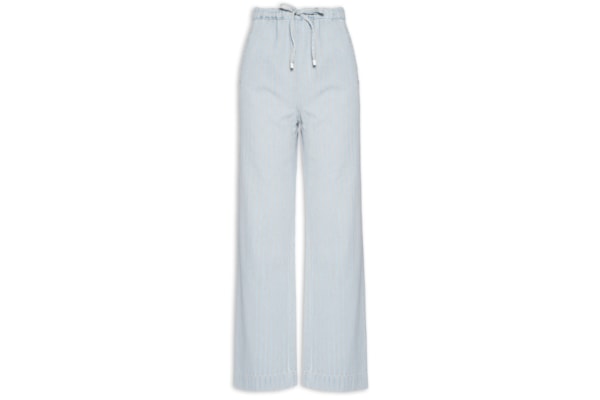 Calça Feminina Jeans Listrada - Azul