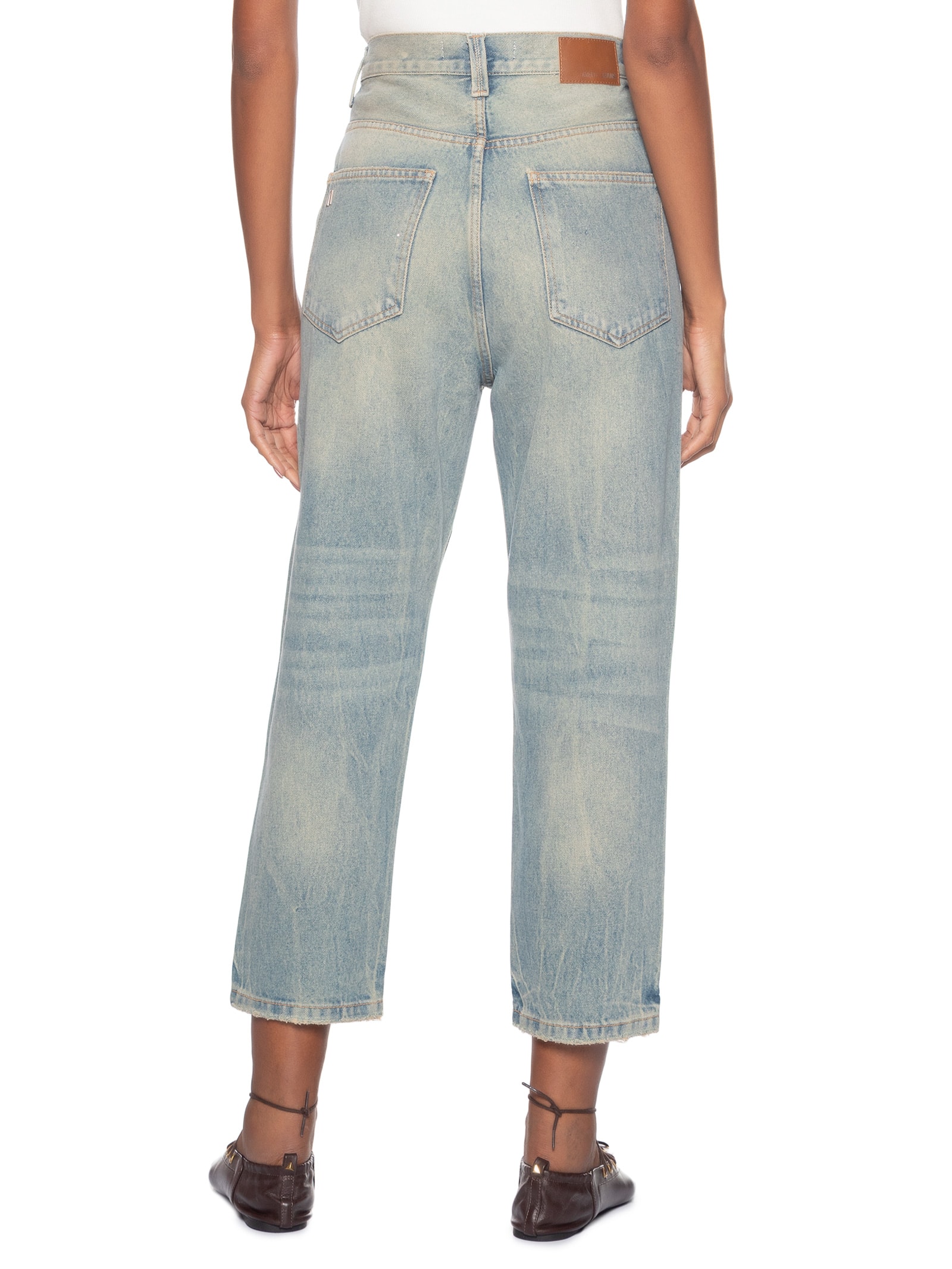 Calça Feminina Jeans Long Rise Rock Dirty Azul Animale Jeans