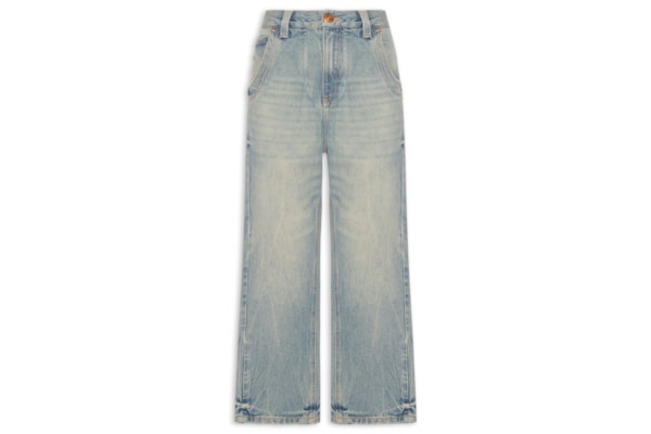 Calça Feminina Jeans Long Rise Rock Dirty - Azul
