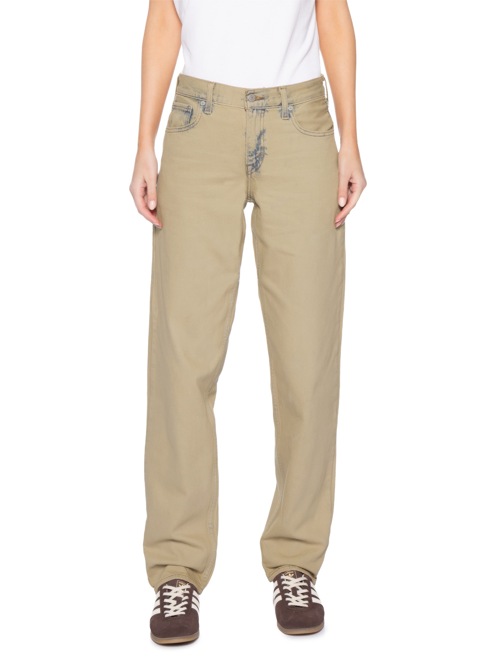 Calça Feminina Jeans Loose Taper Bege Levi's