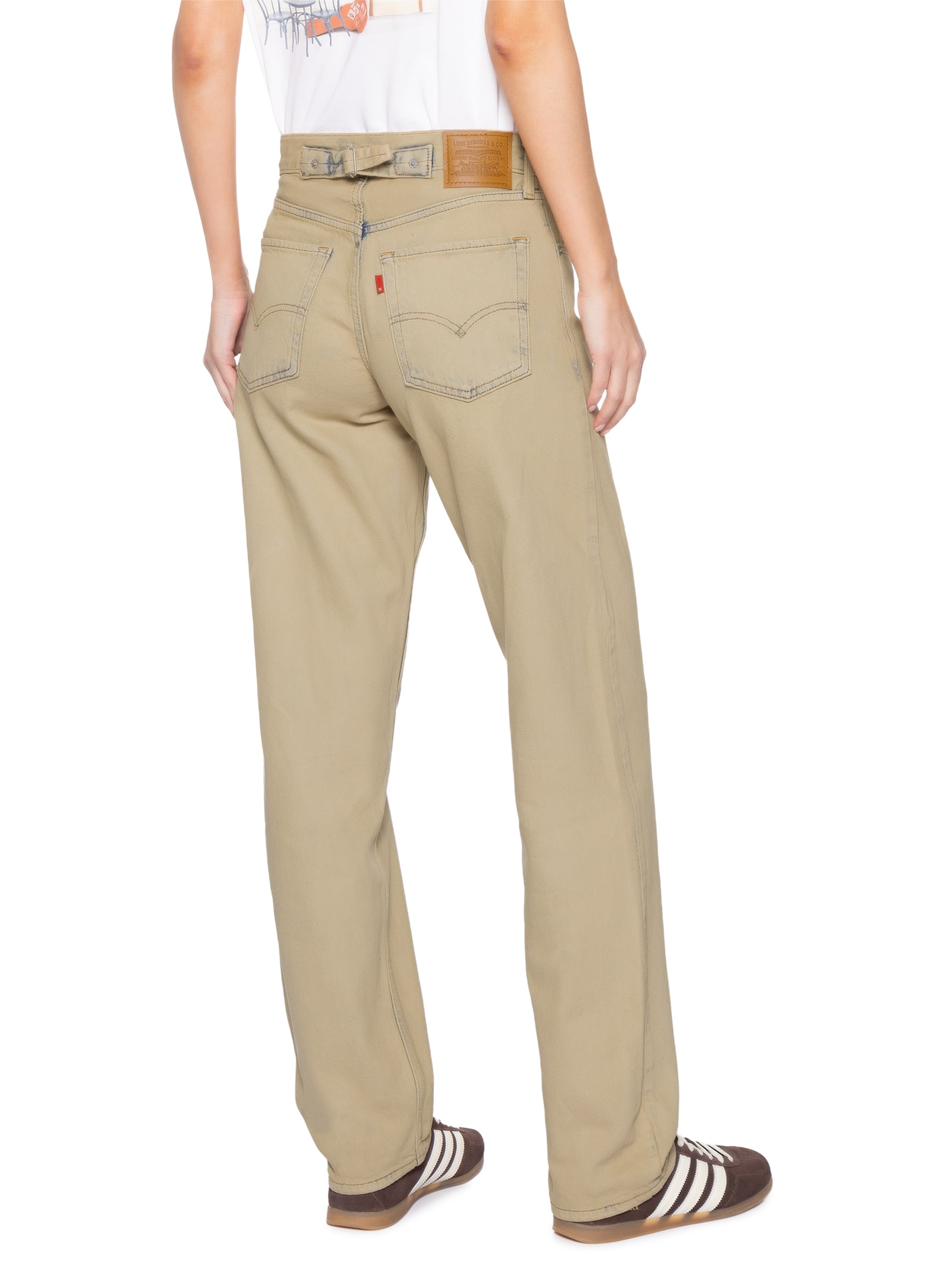 Calça Feminina Jeans Loose Taper Bege Levi's