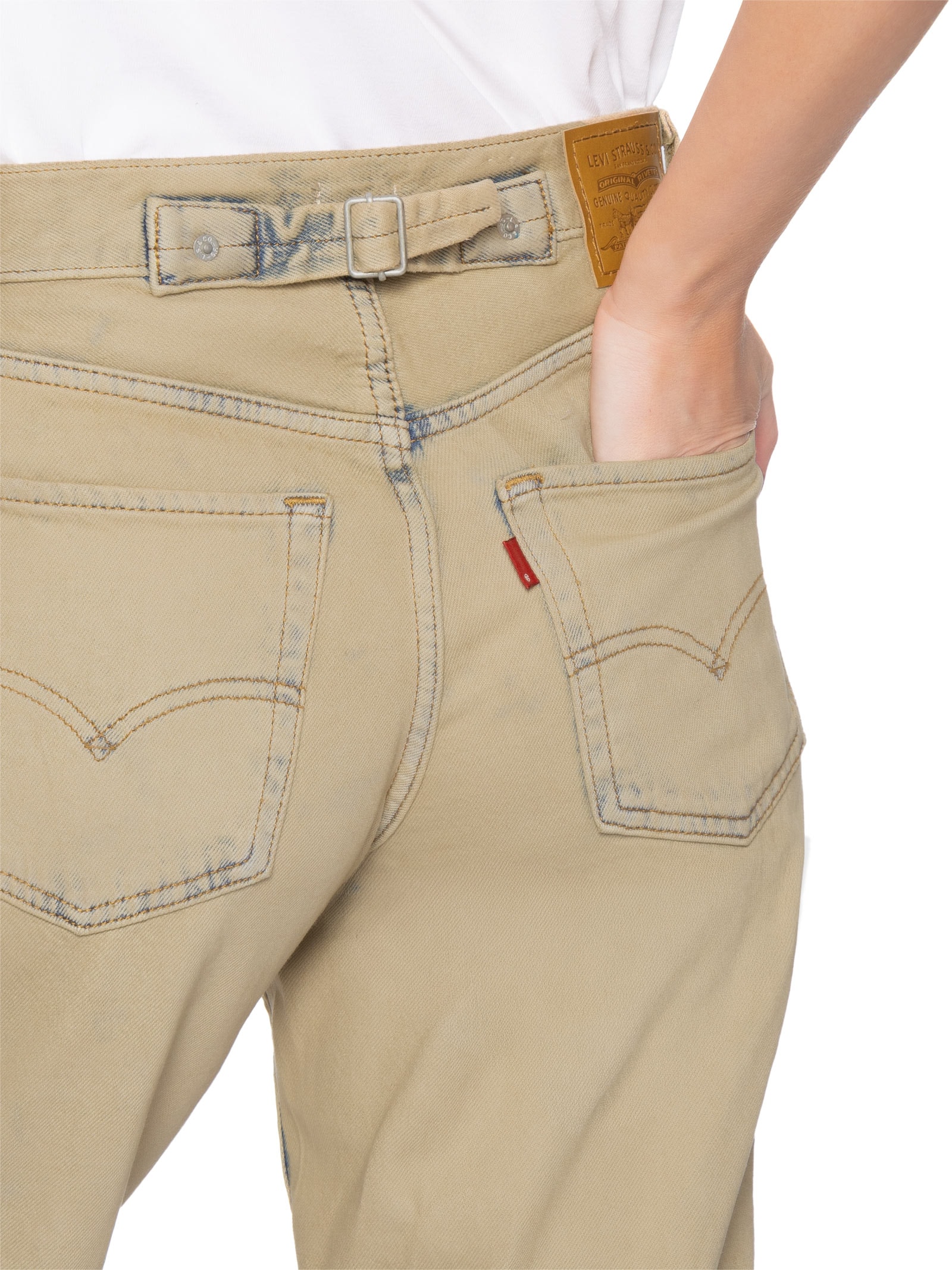 Calça Feminina Jeans Loose Taper Bege Levi's