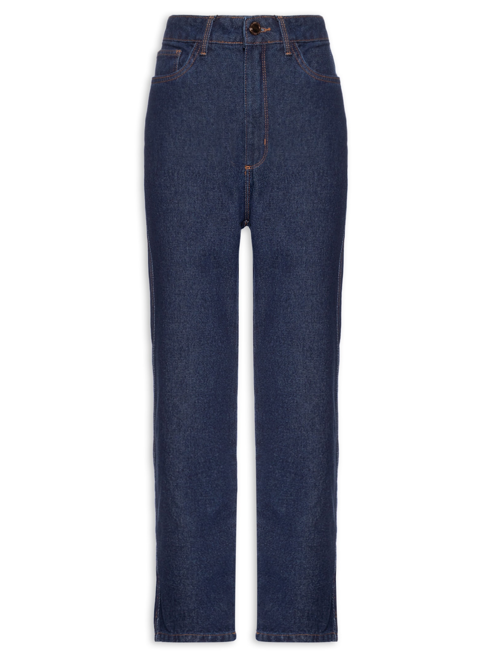 Calça Feminina Jeans Luna Mom Super High Azul Lança Perfume