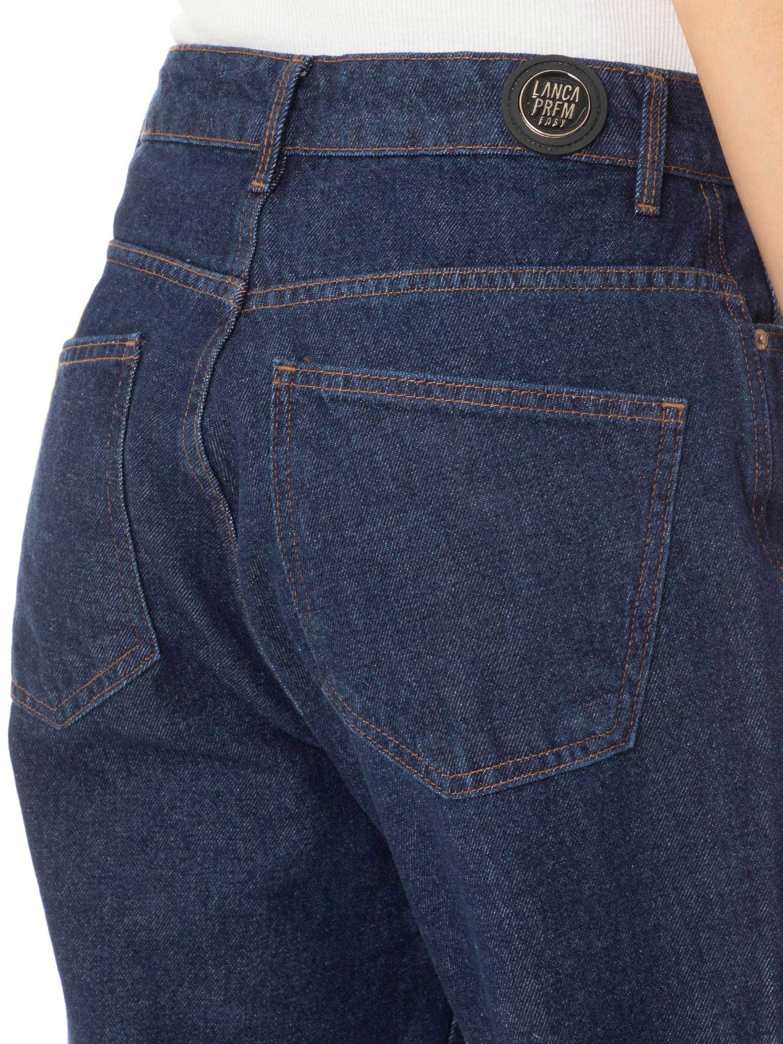 Calça Feminina Jeans Luna Mom Super High Azul Lança Perfume