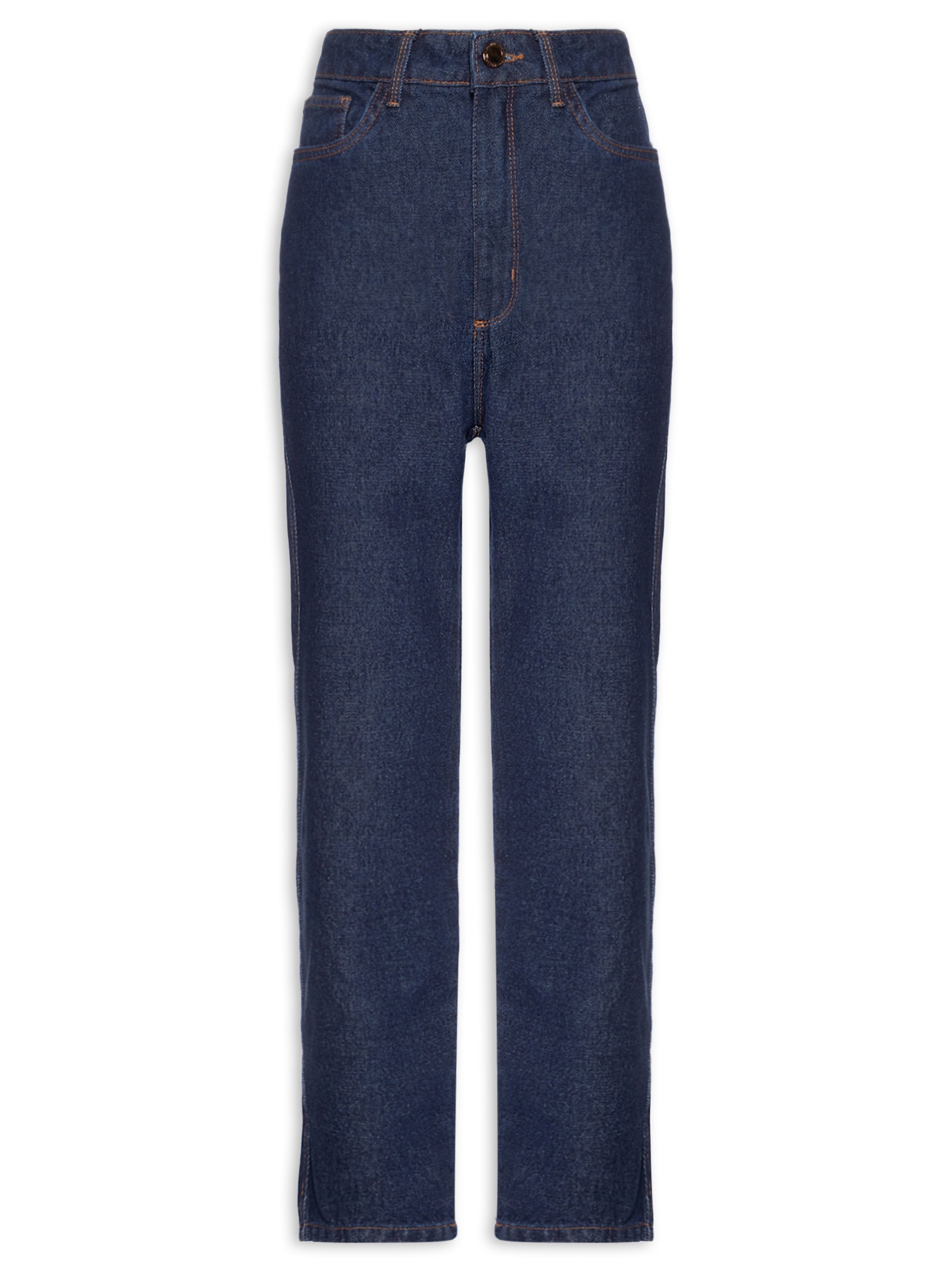Calça Feminina Jeans Luna Mom Super High Azul Lança Perfume