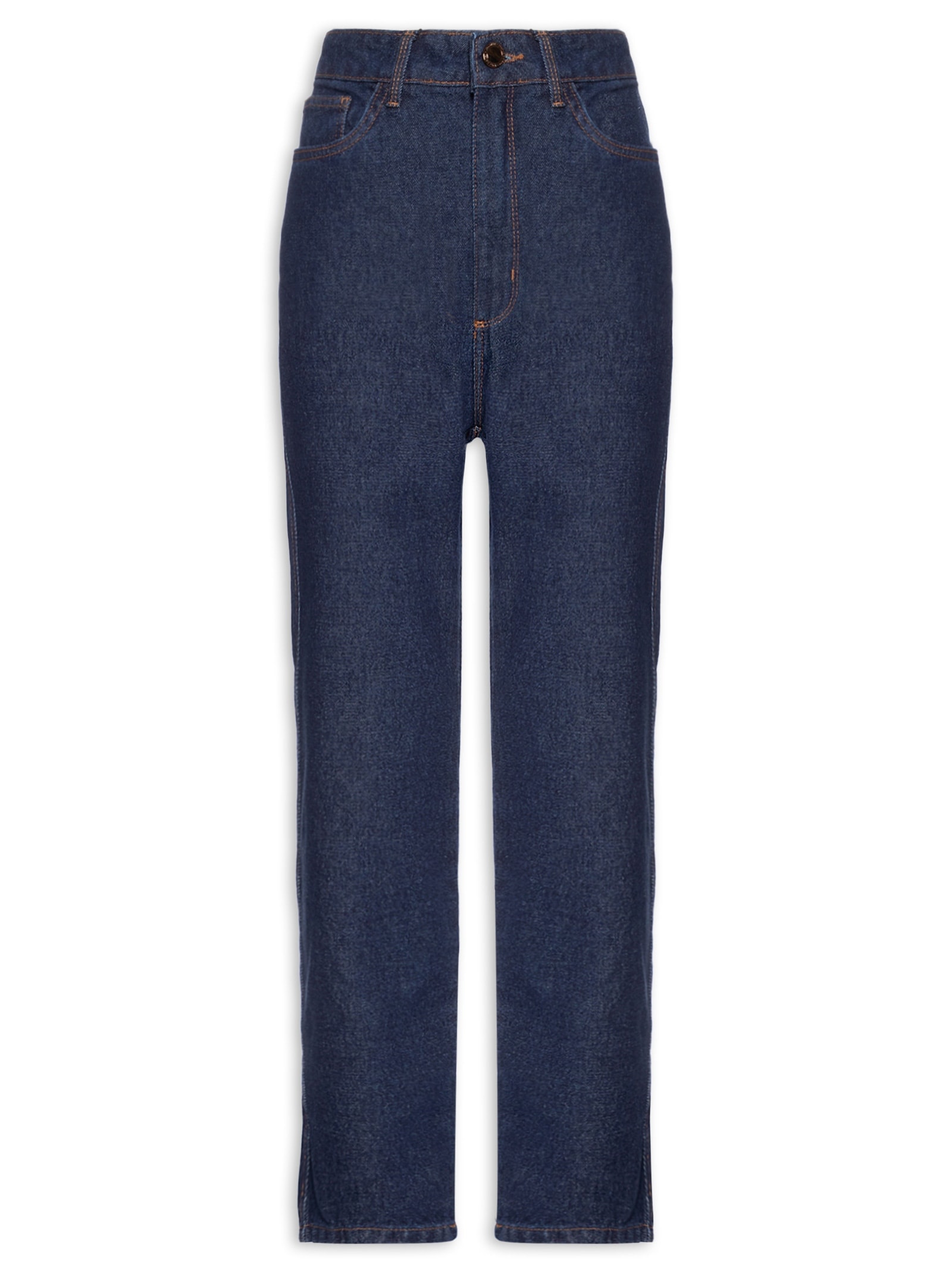 Calça Feminina Jeans Luna Mom Super High Azul Lança Perfume