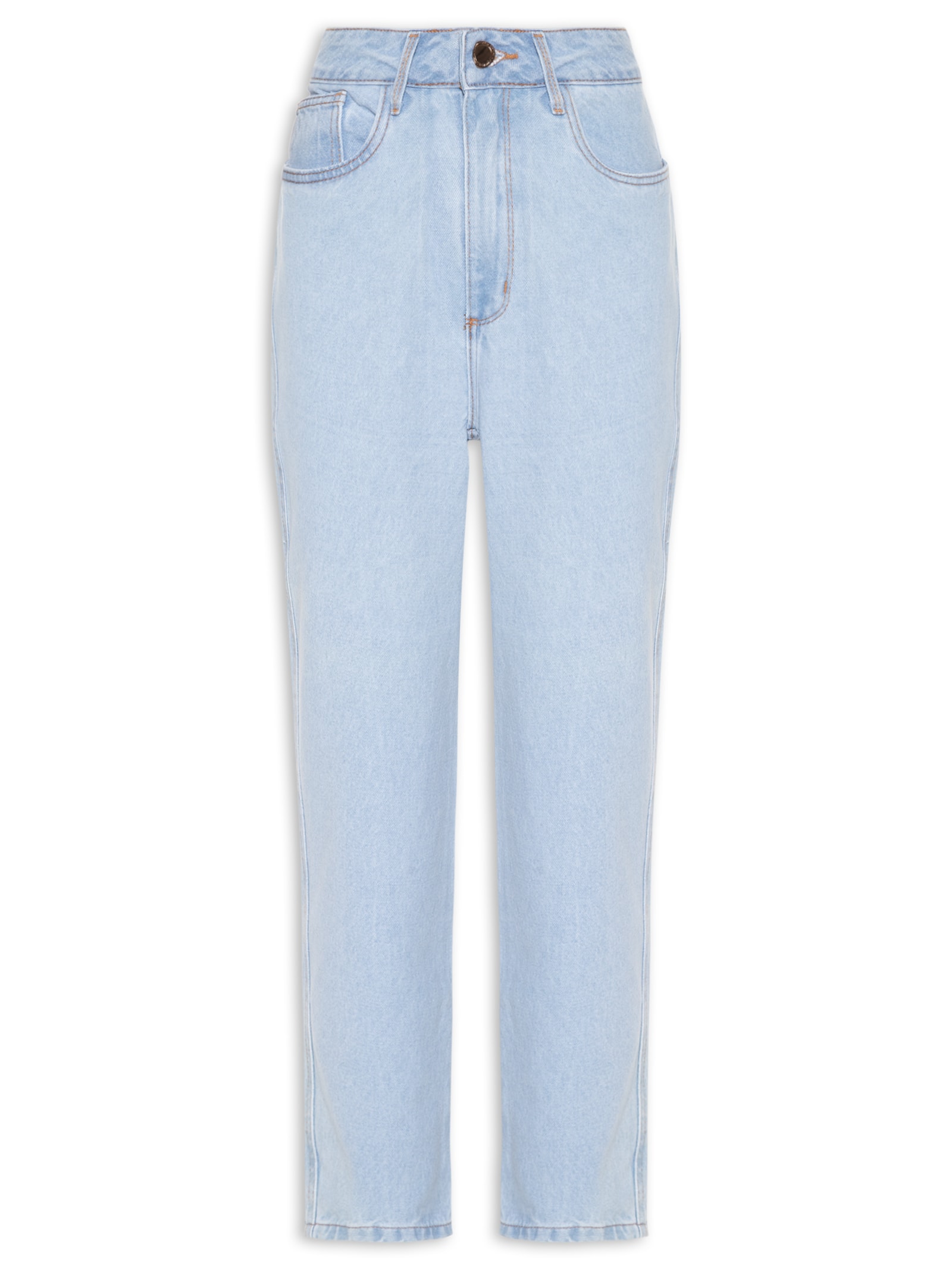 Calça feminina Jeans Luna Momo Super High Azul Lança Perfume