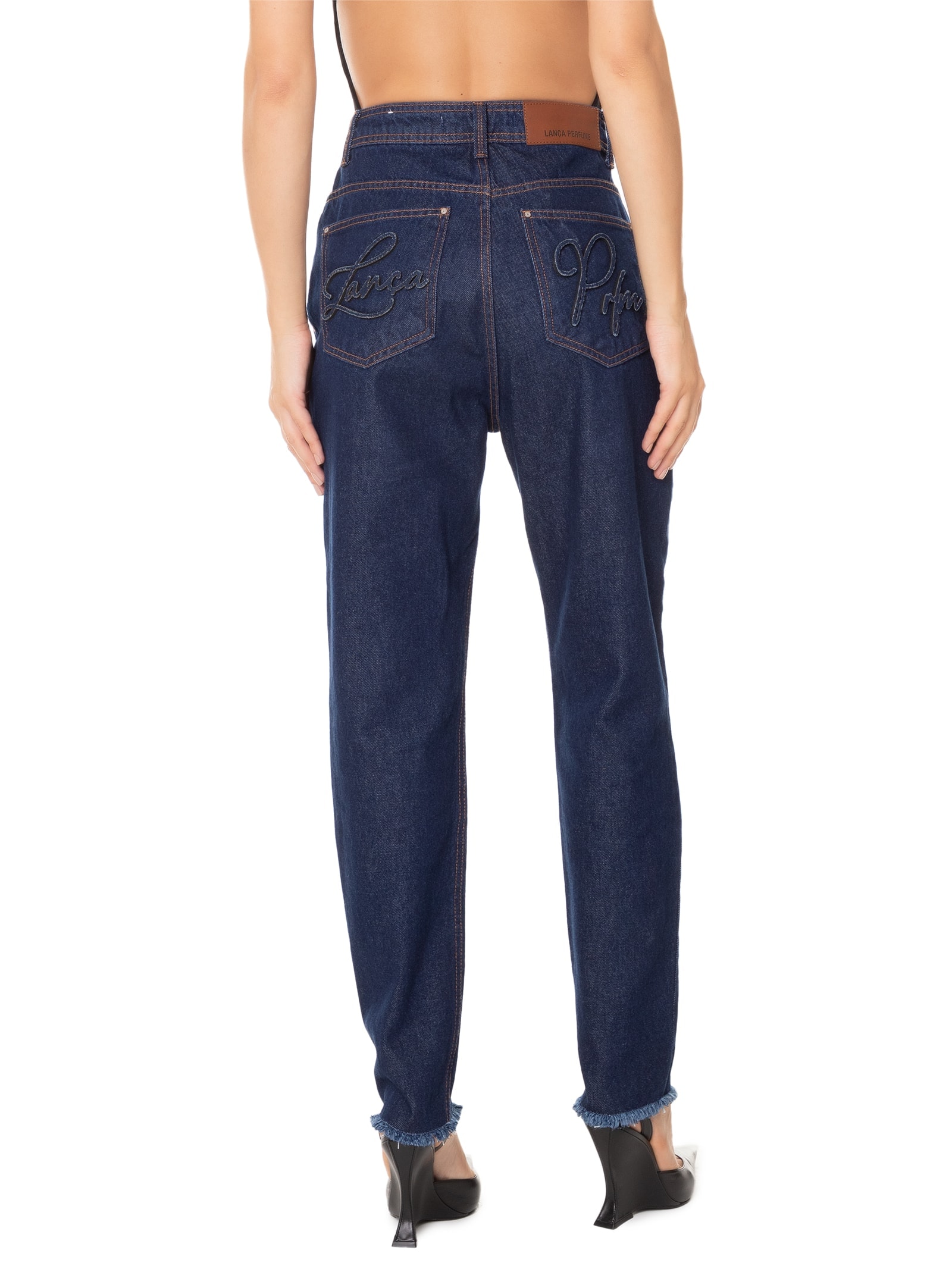 Calça Feminina Jeans Luna Super High Azul Lança Perfume