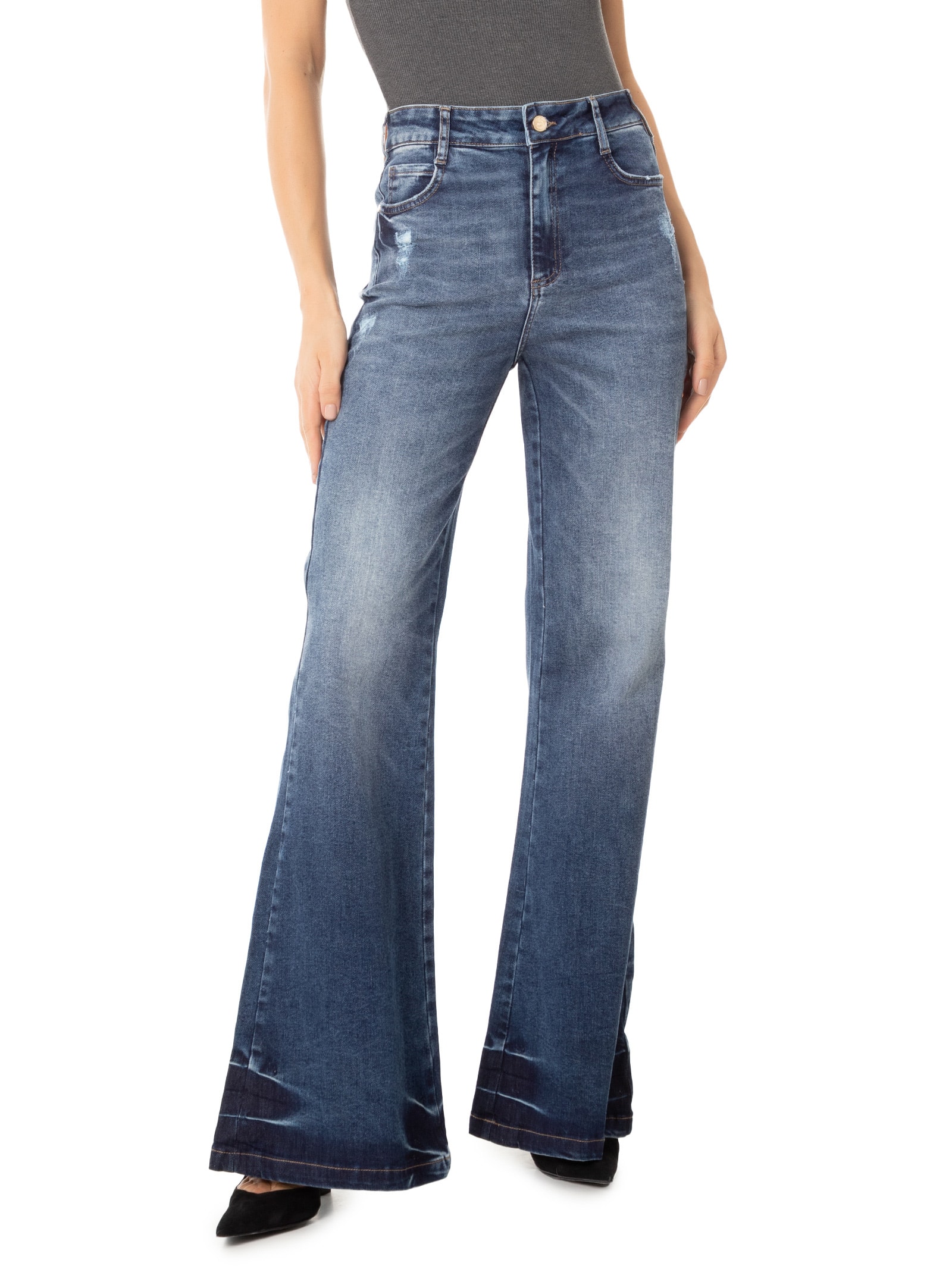 Calça Feminina Jeans Madrid Boot Cut Azul Colcci Jeans