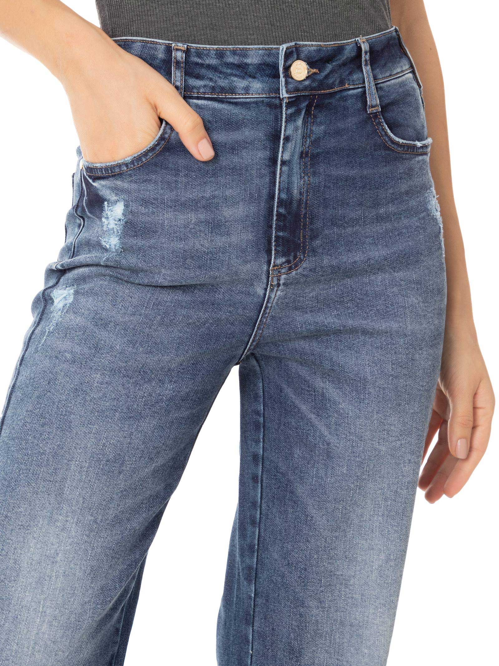 Calça Feminina Jeans Madrid Boot Cut Azul Colcci Jeans