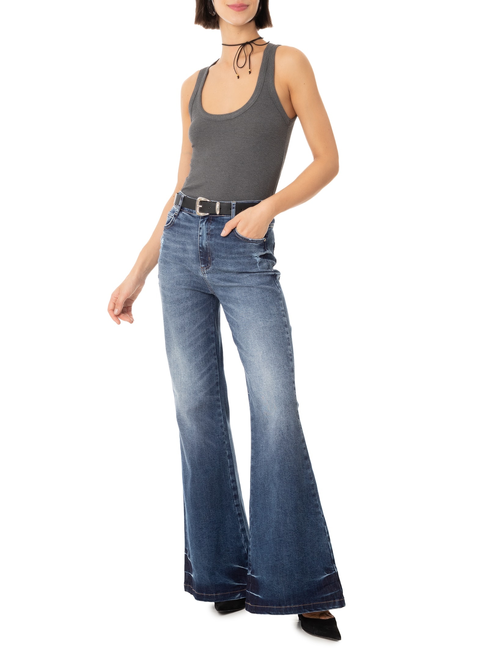 Calça Feminina Jeans Madrid Boot Cut Azul Colcci Jeans