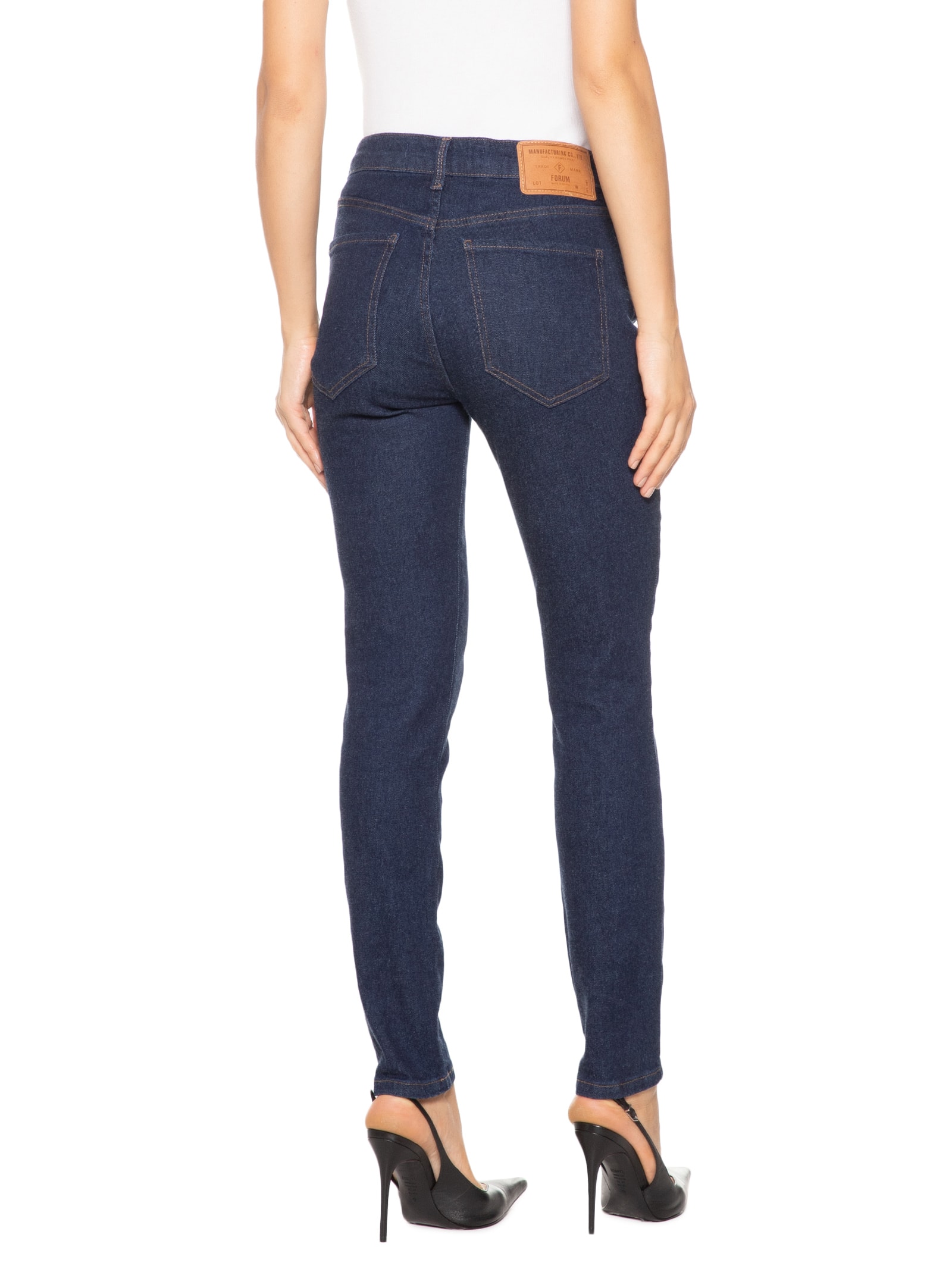 Calça Feminina Jeans Marisa 2 Cigarrete Azul Forum