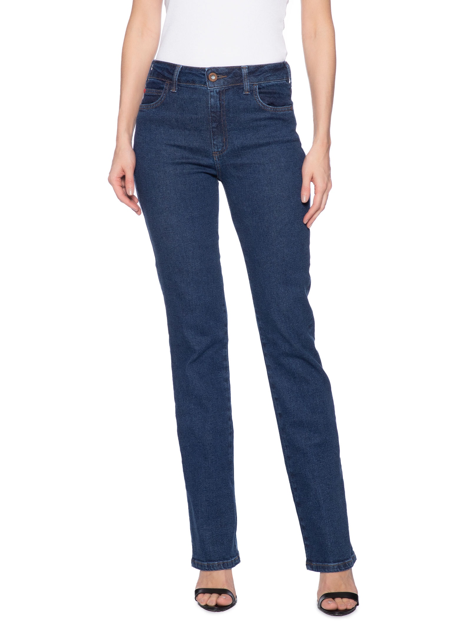 Calça Feminina Jeans Marisa 2 Slim Azul Forum