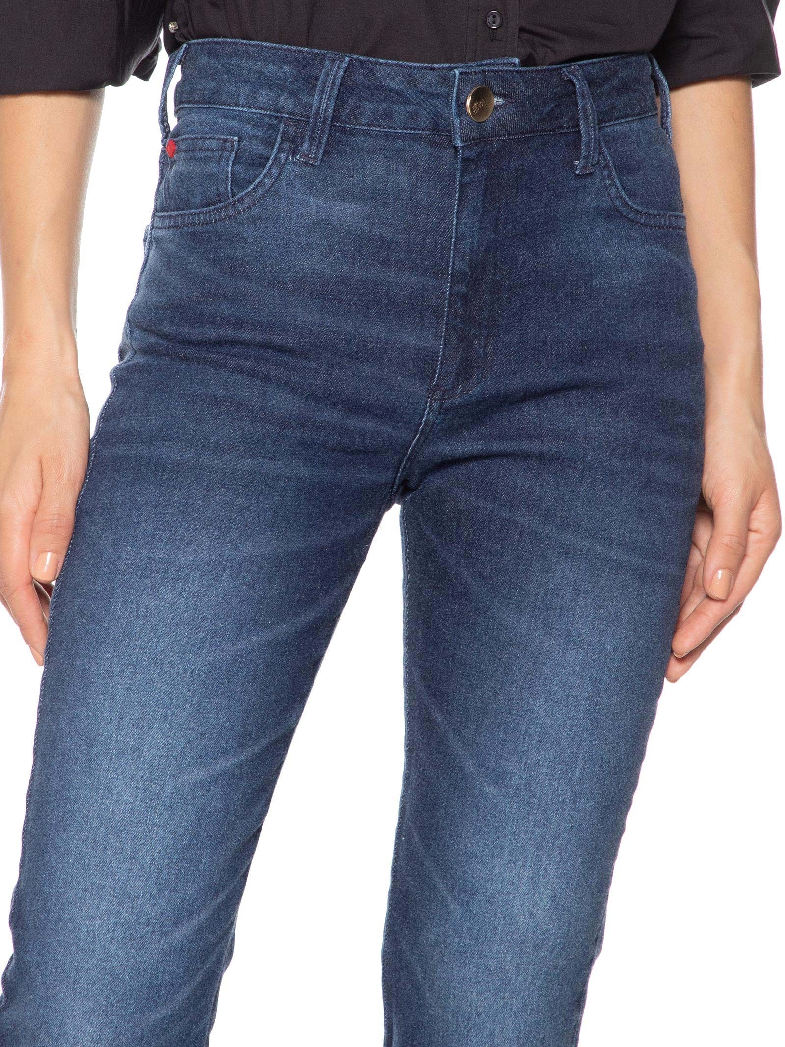 Calça Feminina Jeans Marisa 2 Slim Azul  Forum