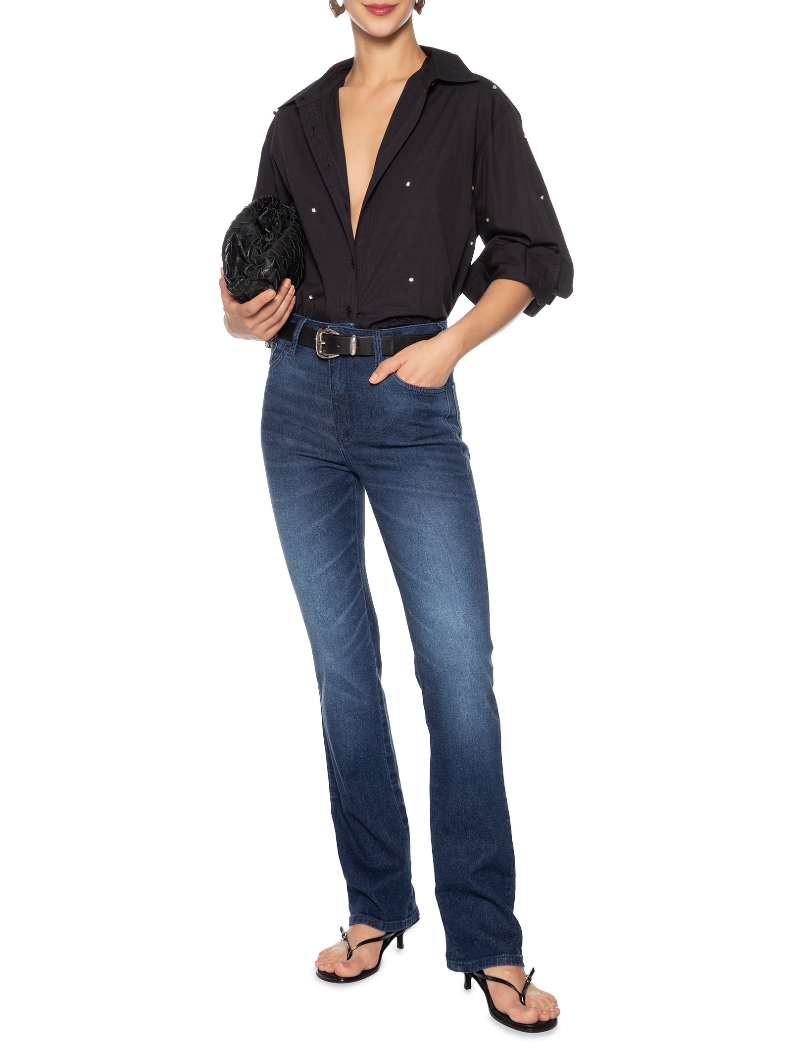 Calça Feminina Jeans Marisa 2 Slim Azul  Forum