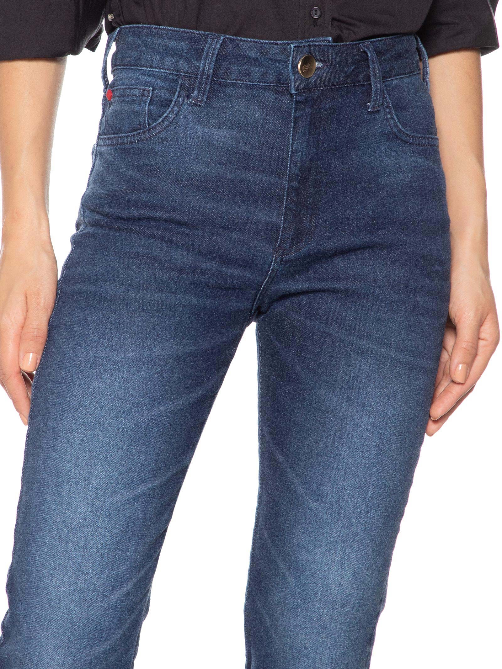 Calça Feminina Jeans Marisa 2 Slim Azul  Forum