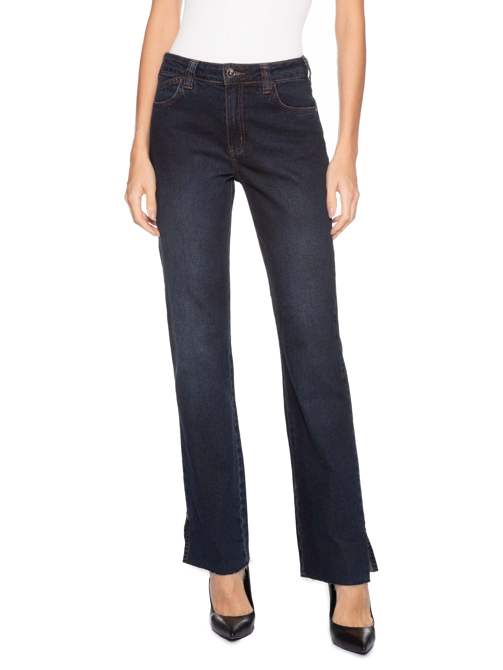 Calça Feminina Jeans Marisa 2 Slim Azul Forum