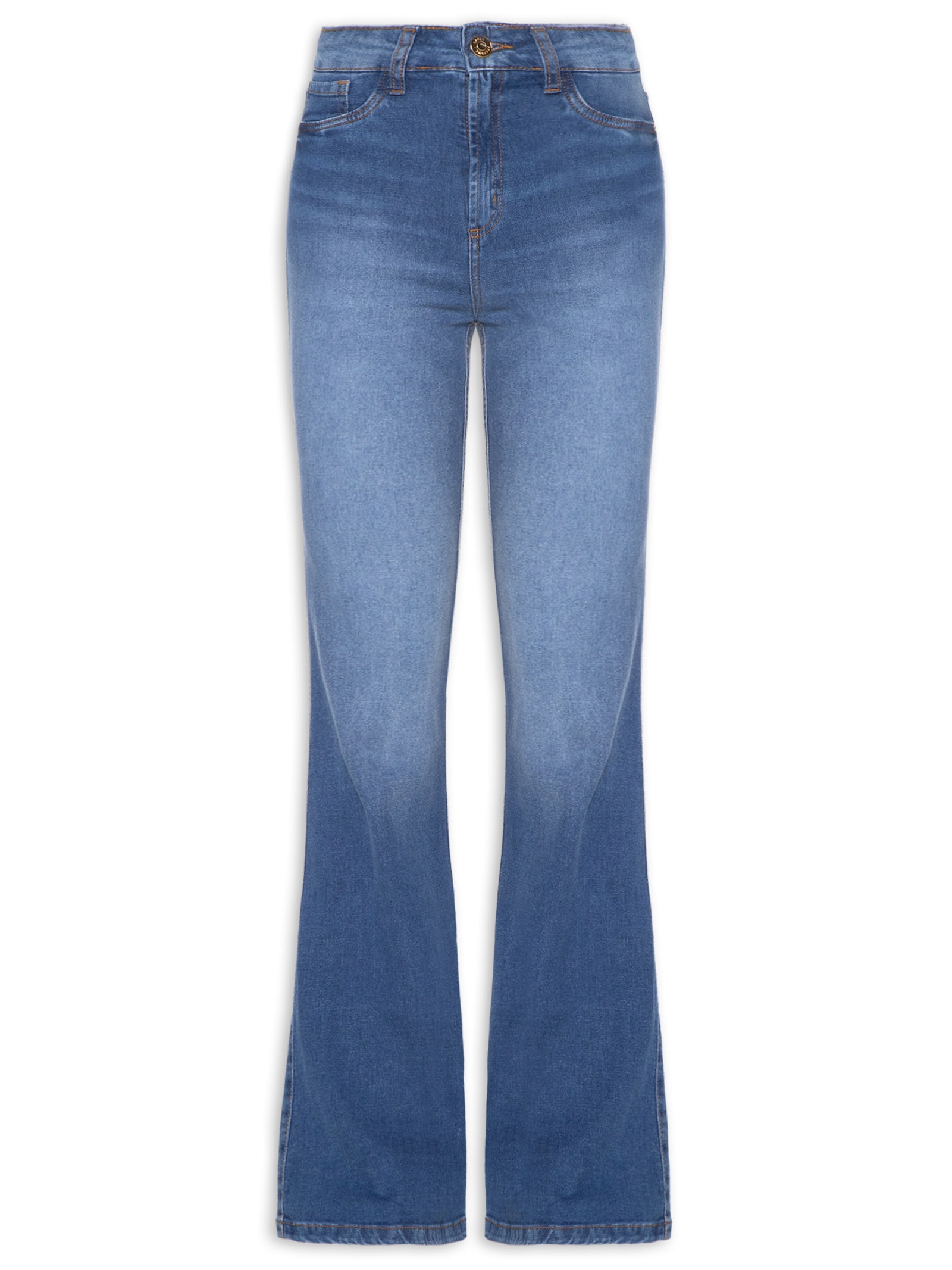Lança Perfume - Calça Feminina Jeans Minerva Flare Super High - Azul