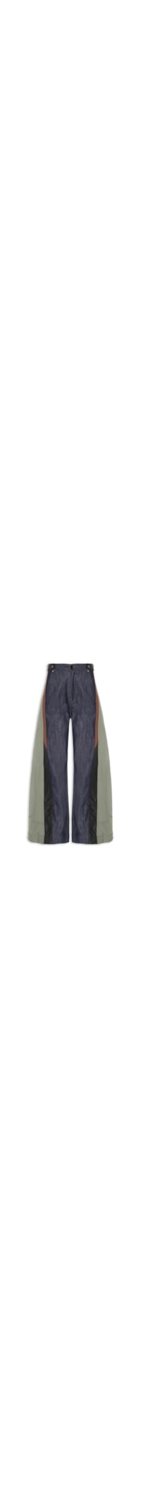 Calça Feminina Jeans Mix Sarja Couro – Azul
