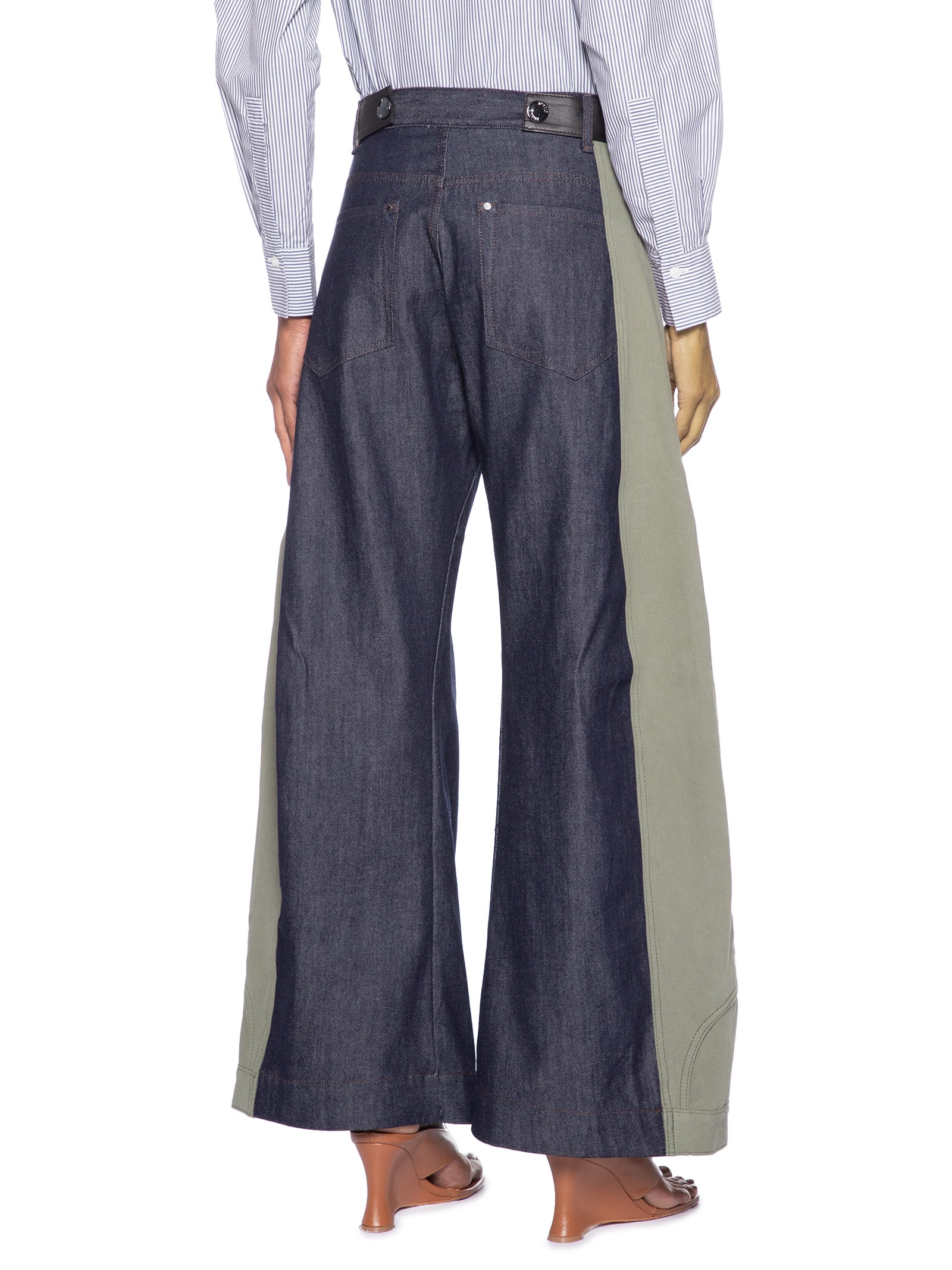 Calça Feminina Jeans Mix Sarja Couro – Azul Animale