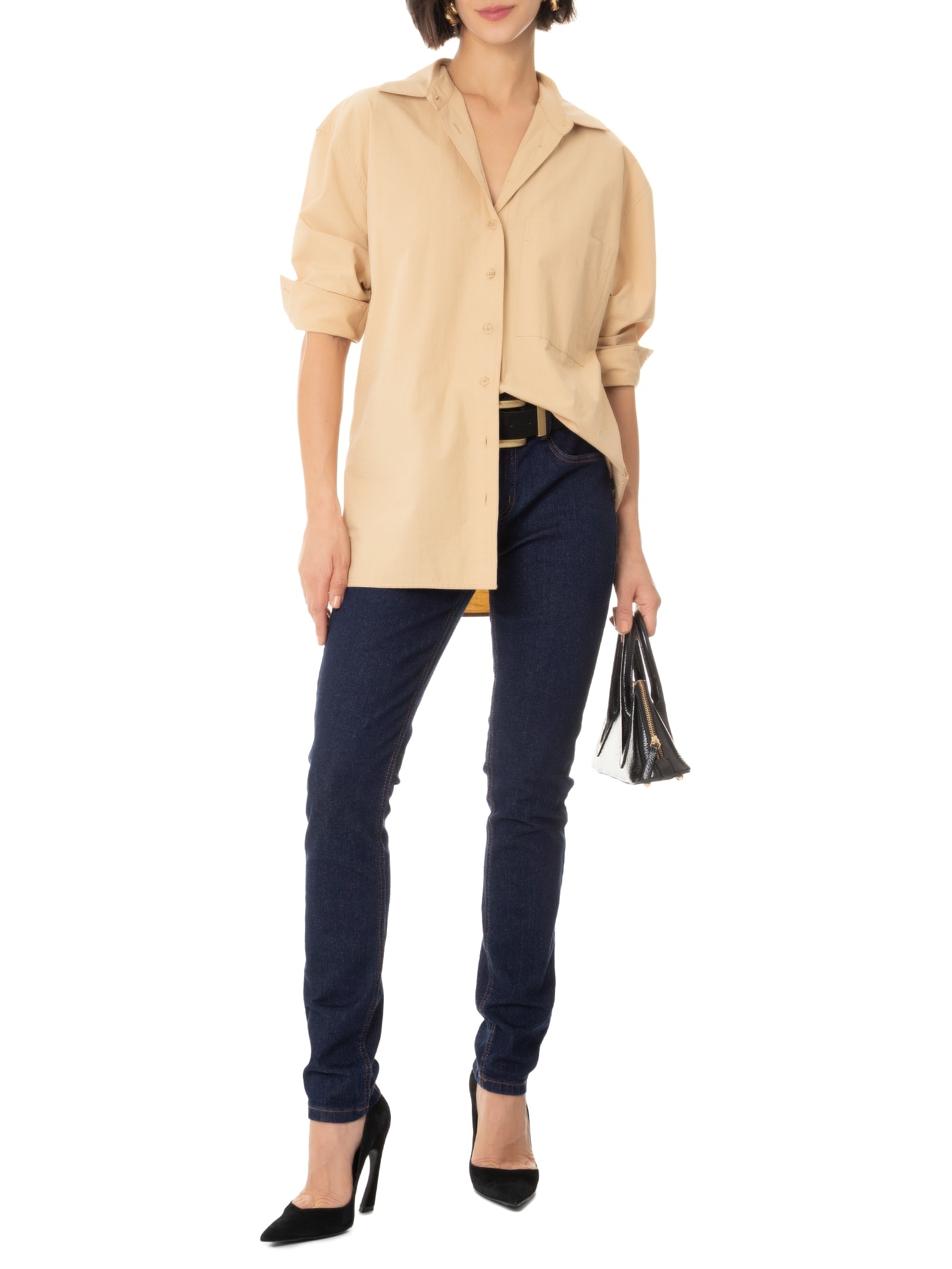 Calça Feminina Jeans Mix Skinny High Azul Lança Perfume