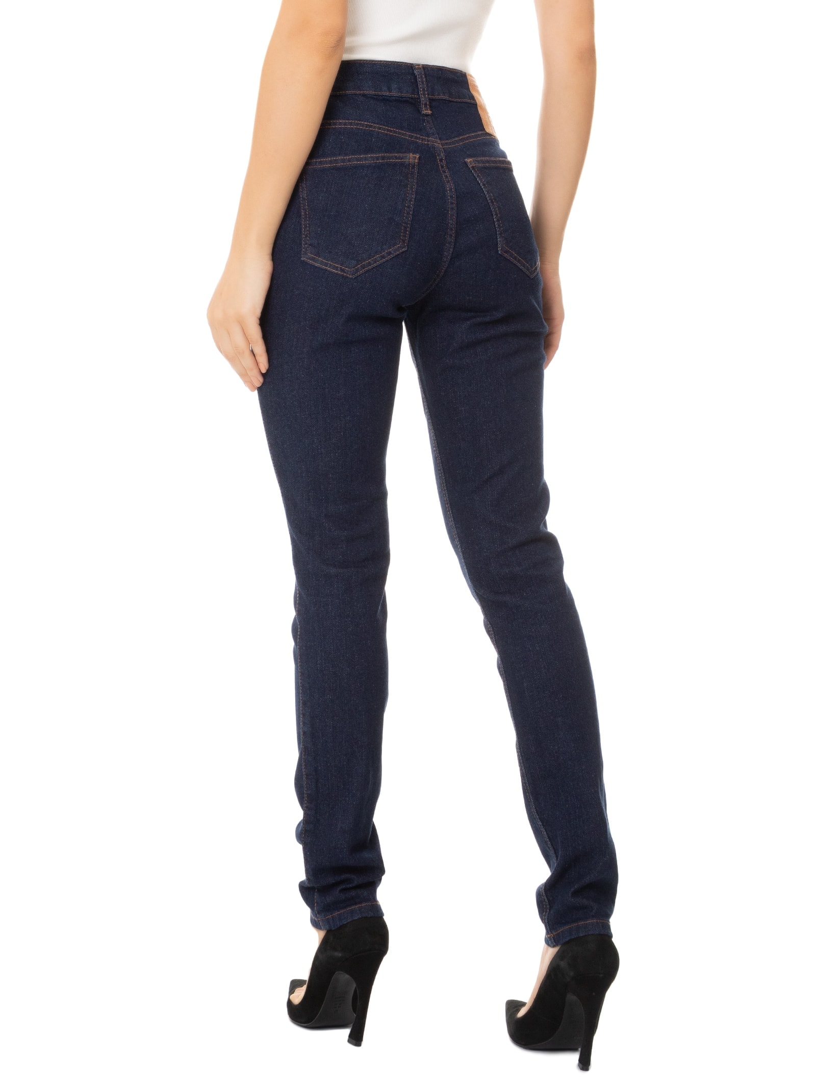 Calça Feminina Jeans Mix Skinny High Azul Lança Perfume