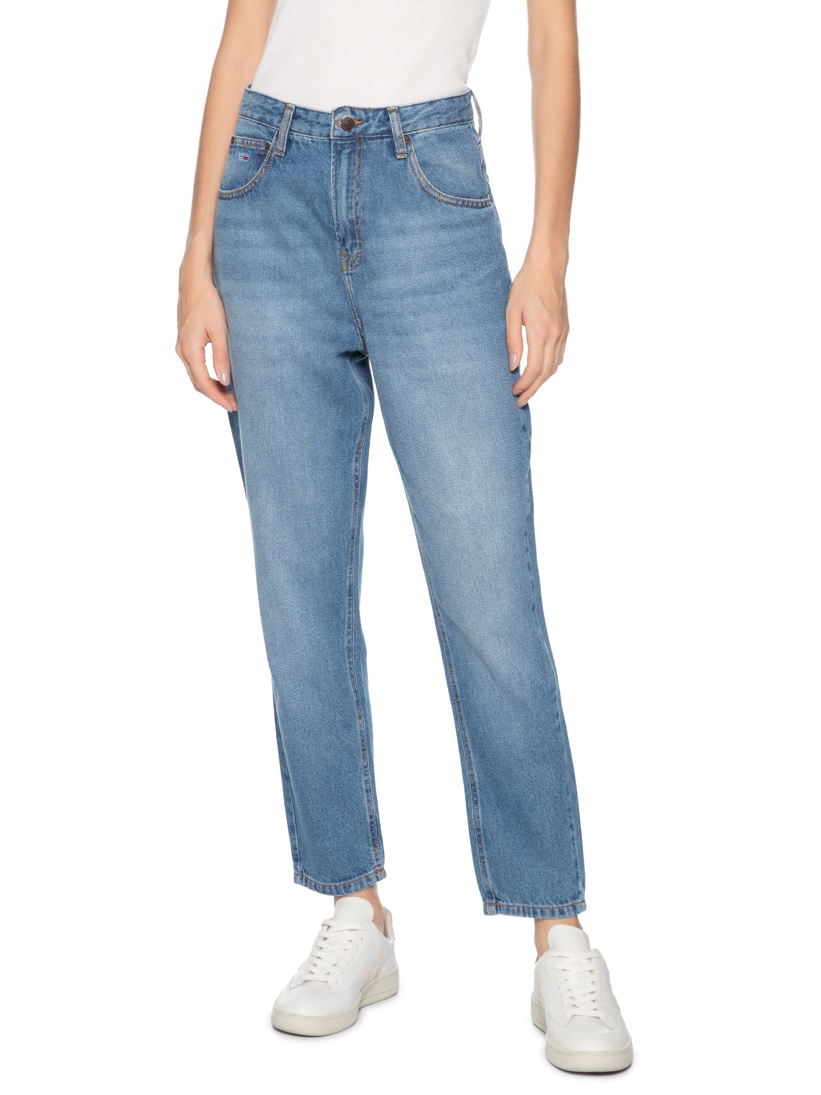 Calça Feminina Jeans Mom Azul Tommy Jeans