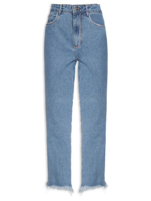 Calça Feminina Jeans Mom High - Azul