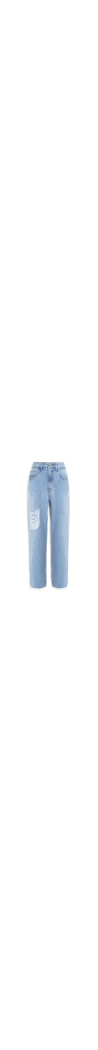 Calça Feminina Jeans Mom High - Azul