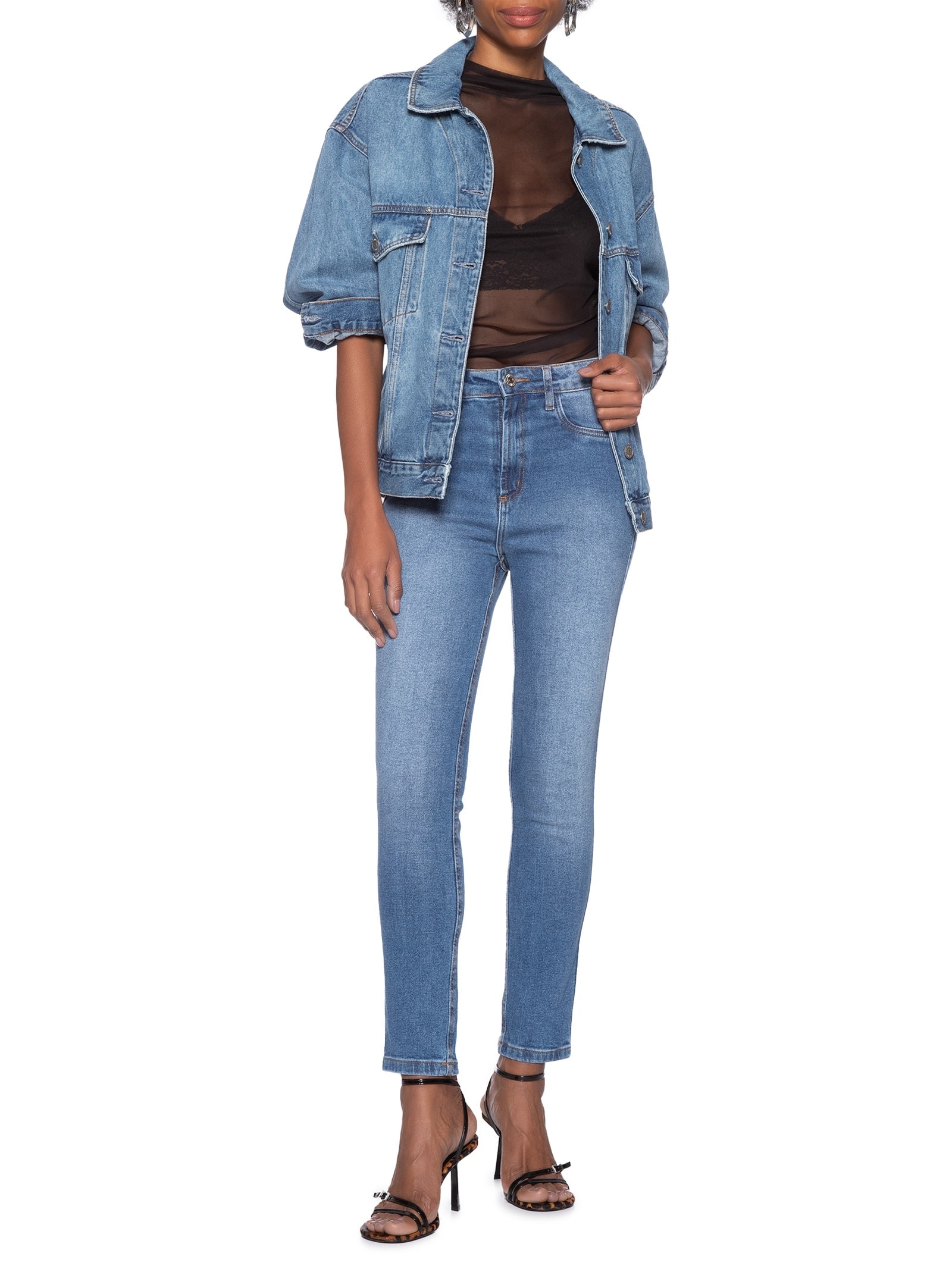 Calça Feminina Jeans Mom Super High Azul My Favorite