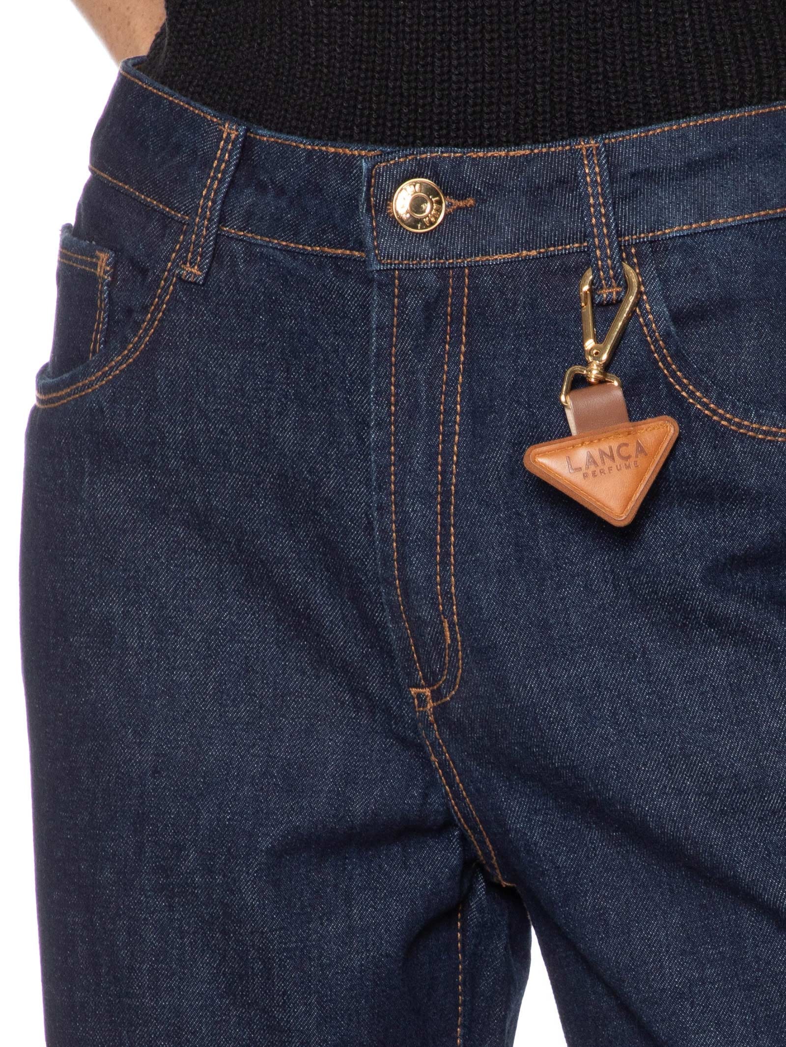 Calça Feminina Jeans New Flare Super High Azul Lança Perfume