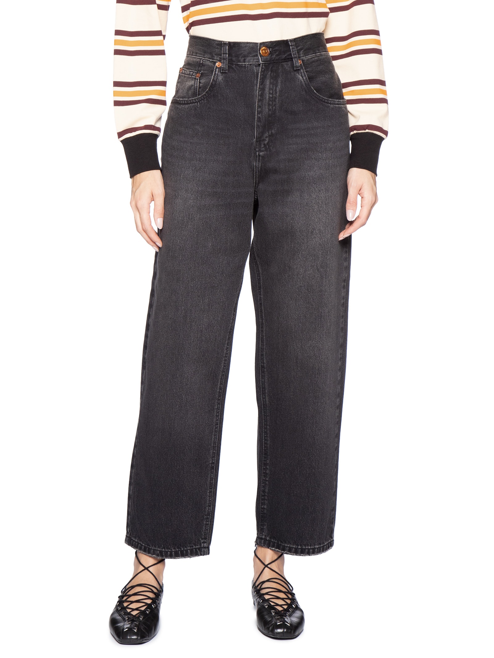 Calça Feminina Jeans Nipper Black Preto Animale Jeans