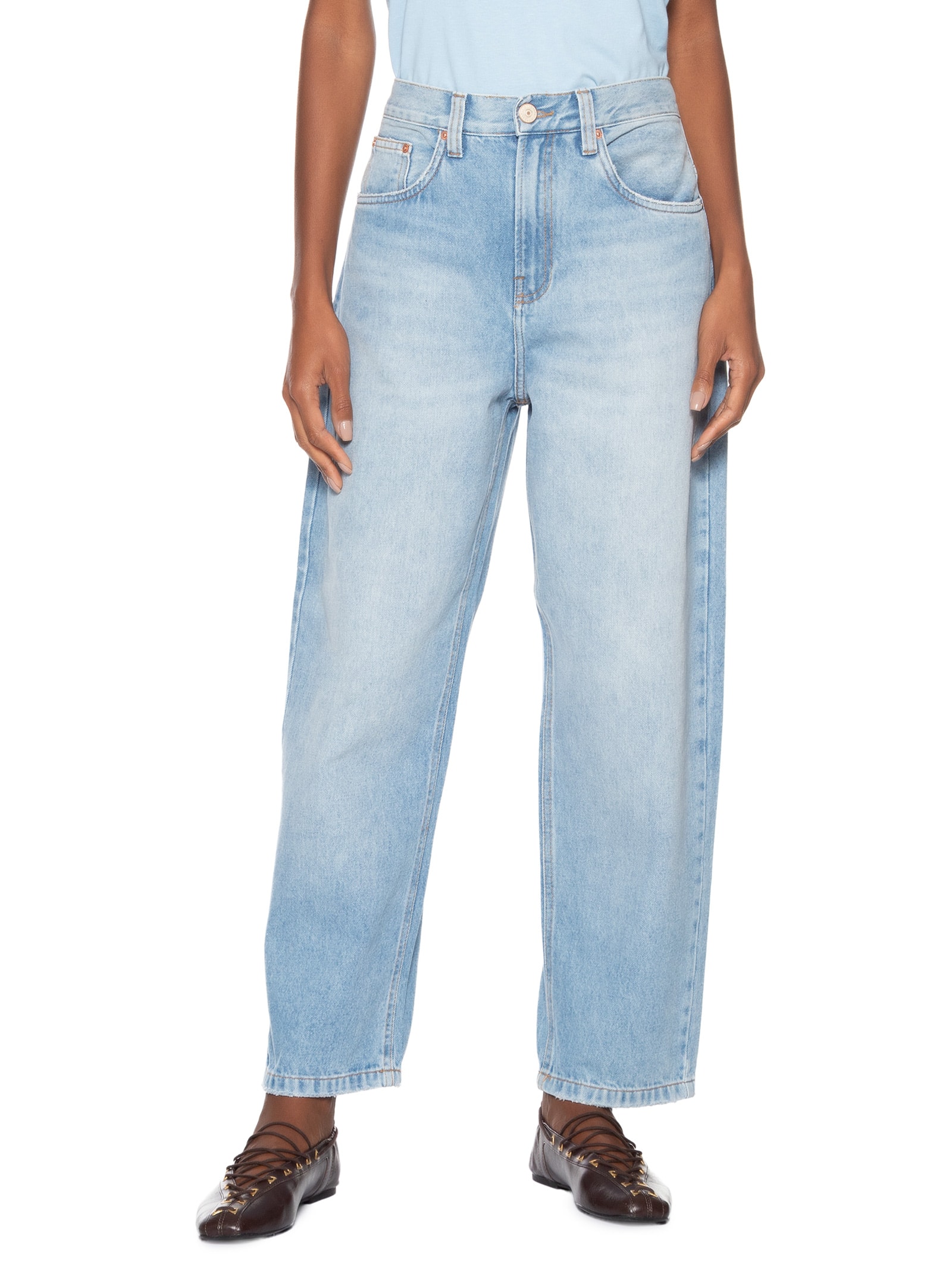 Calça Feminina Jeans Nipper Pence New Basic Azul Animale Jeans